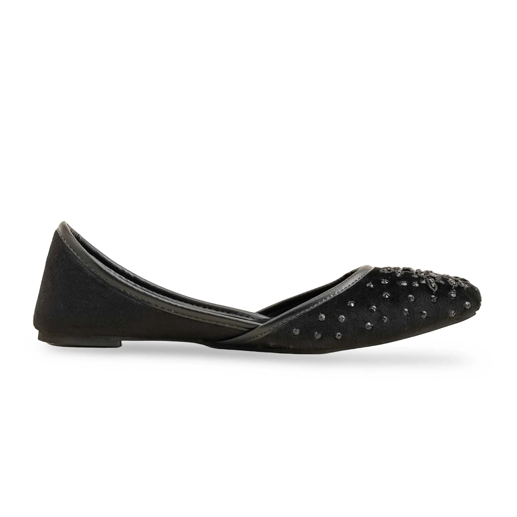 Black Fancy Khussa For Women EC8549 - Image 2