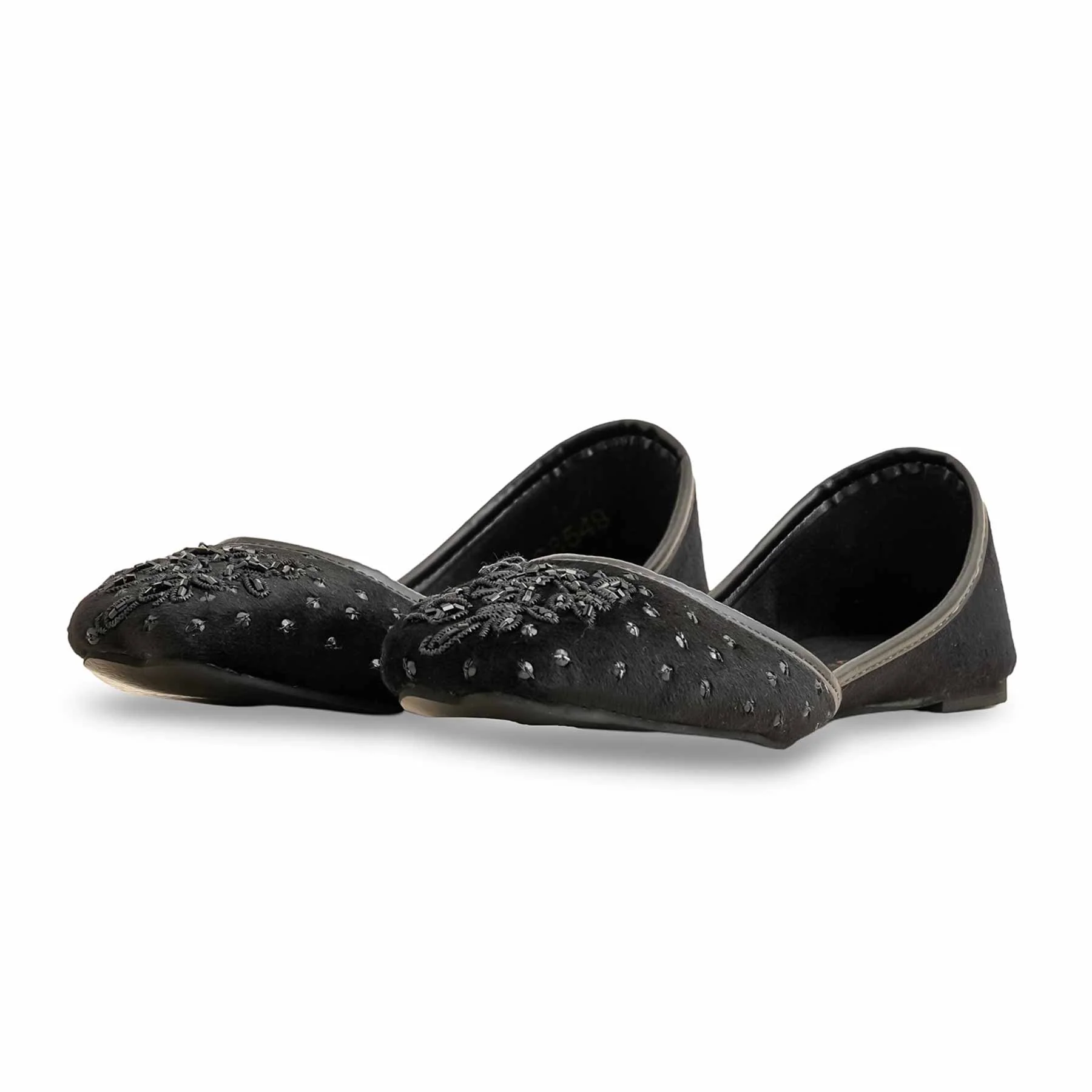 Black Fancy Khussa For Women EC8549 - Image 3