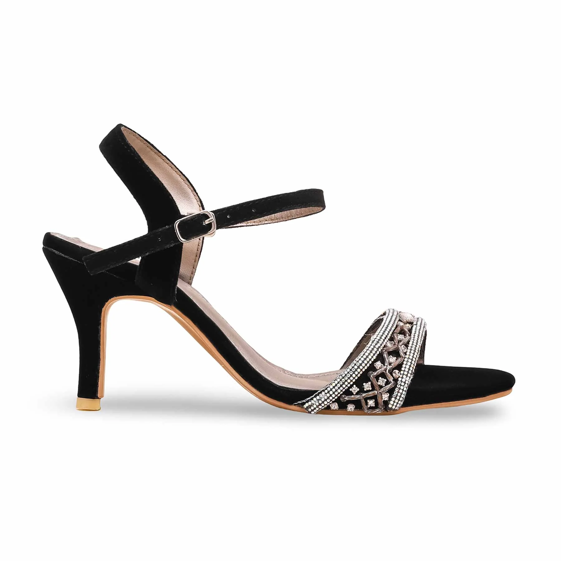 Black Fancy Sandal FN5792 - Image 2