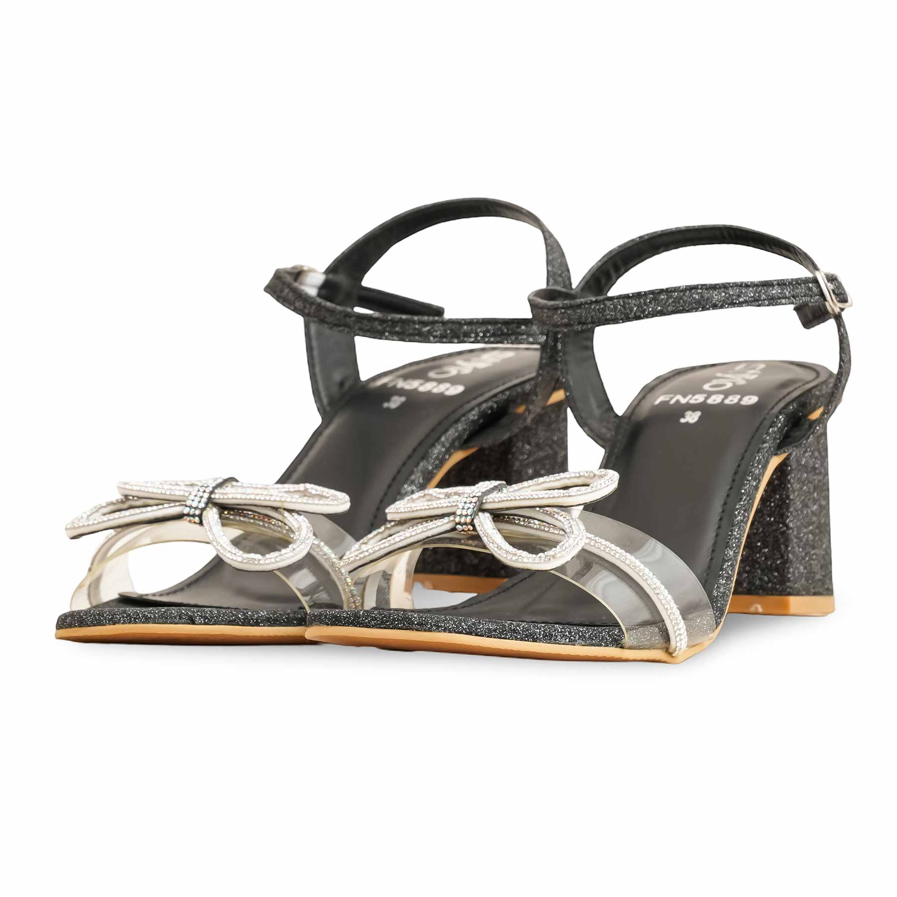 Black Fancy Sandal FN5889 - Image 3