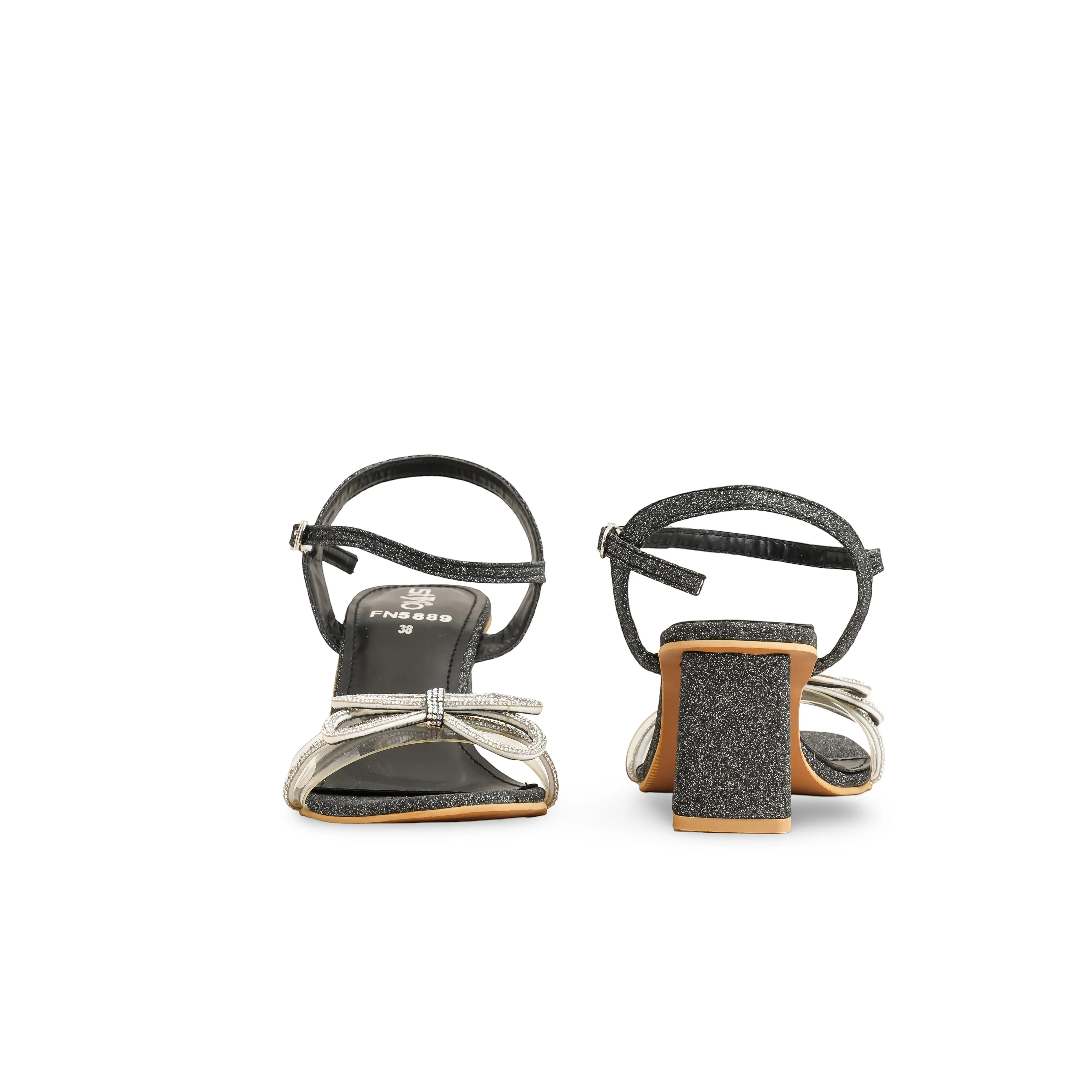 Black Fancy Sandal FN5889 - Image 4