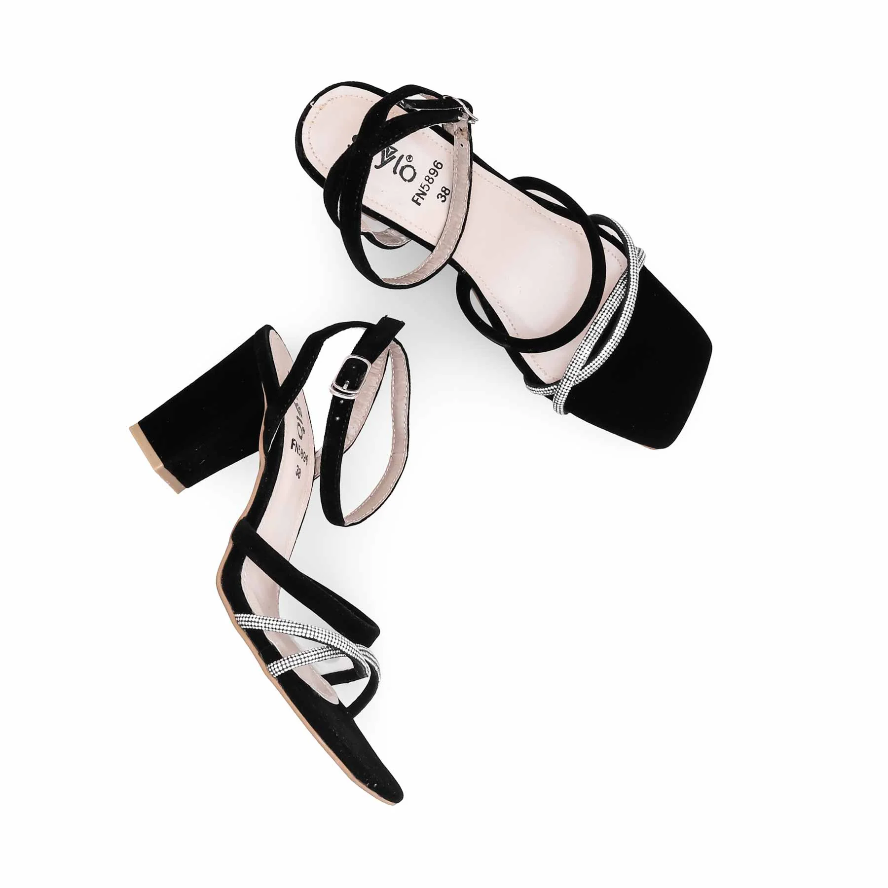 Black Fancy Sandal FN5896 - Image 4