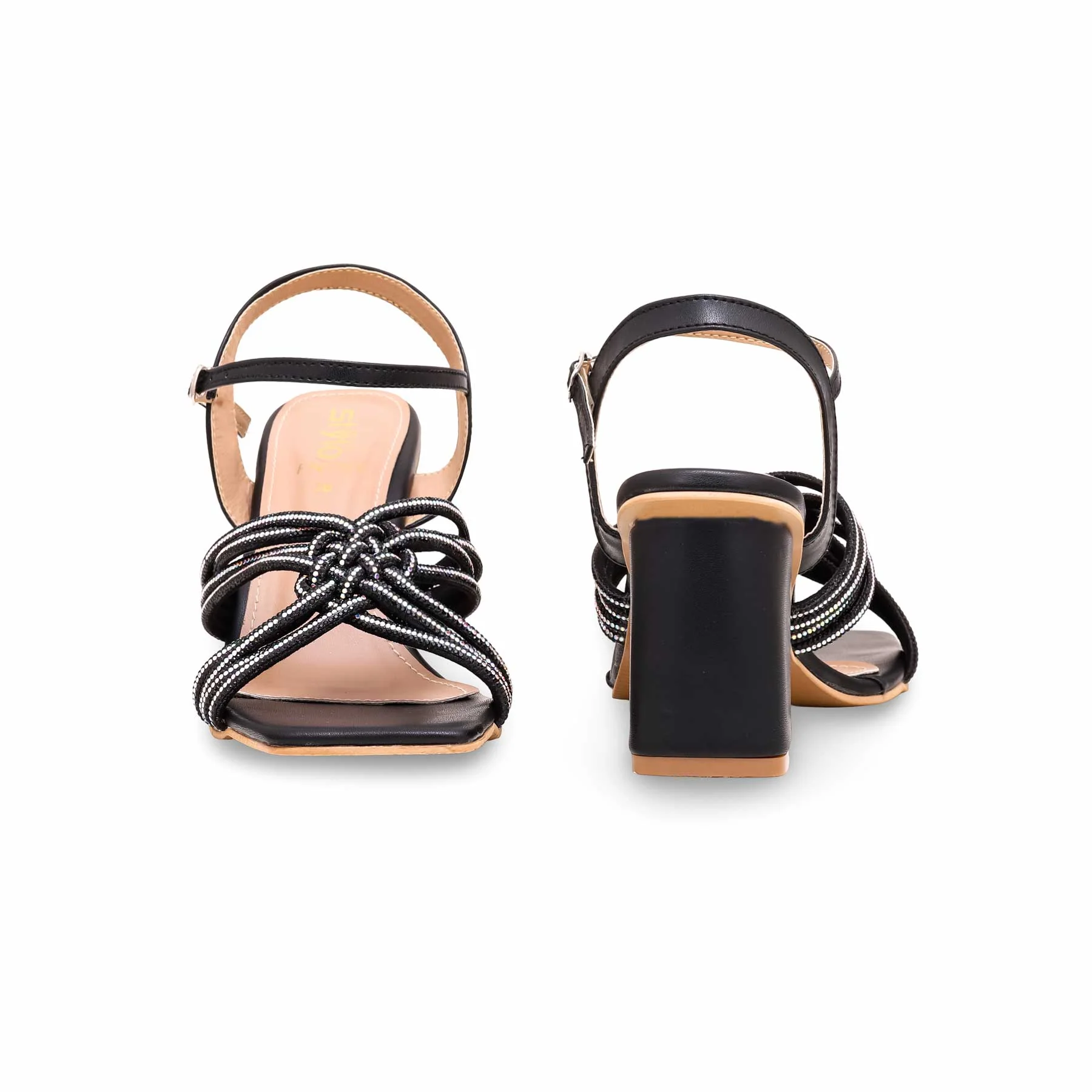 Black Fancy Sandal FN5958 - Image 4