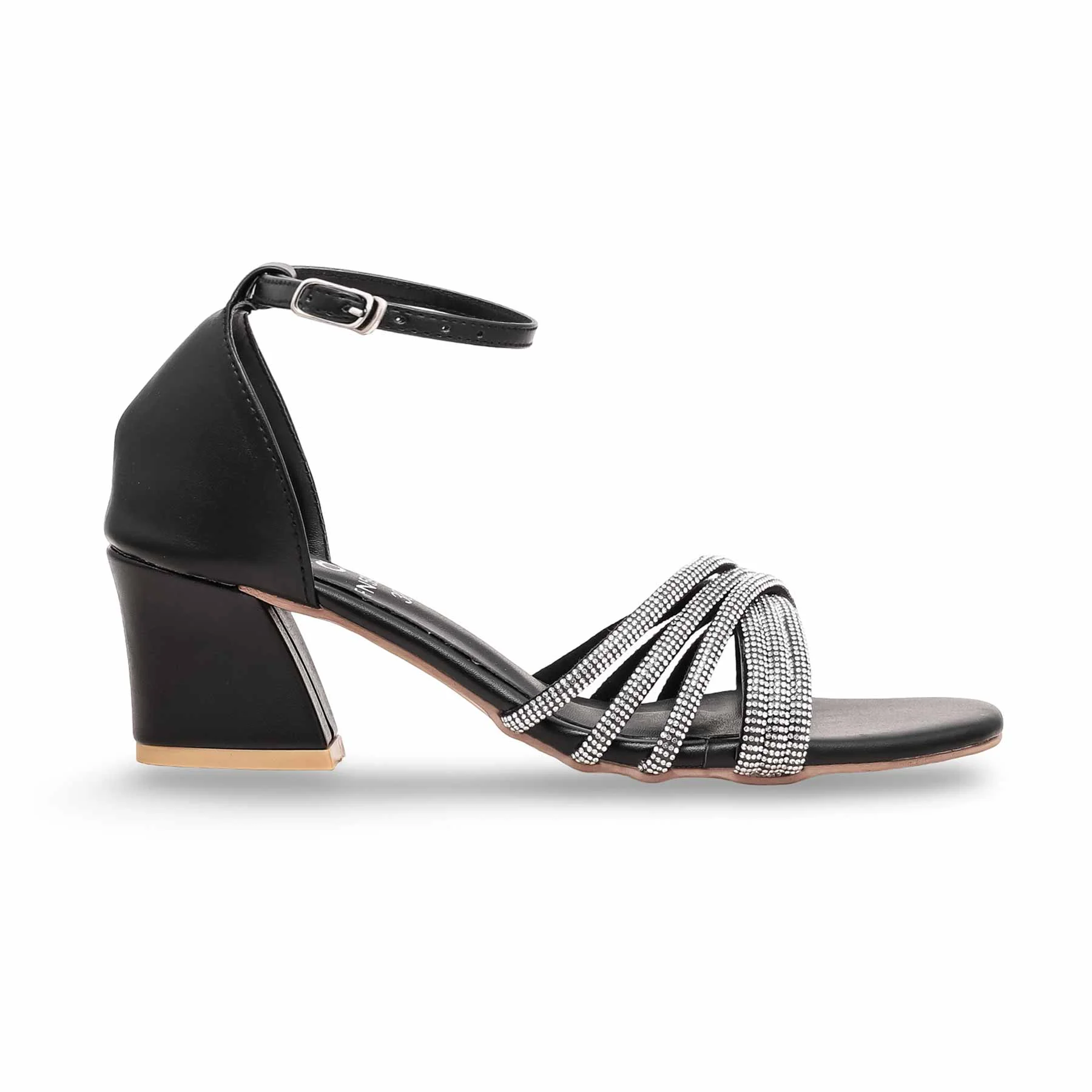 Black Fancy Sandal FN5973 - Image 2