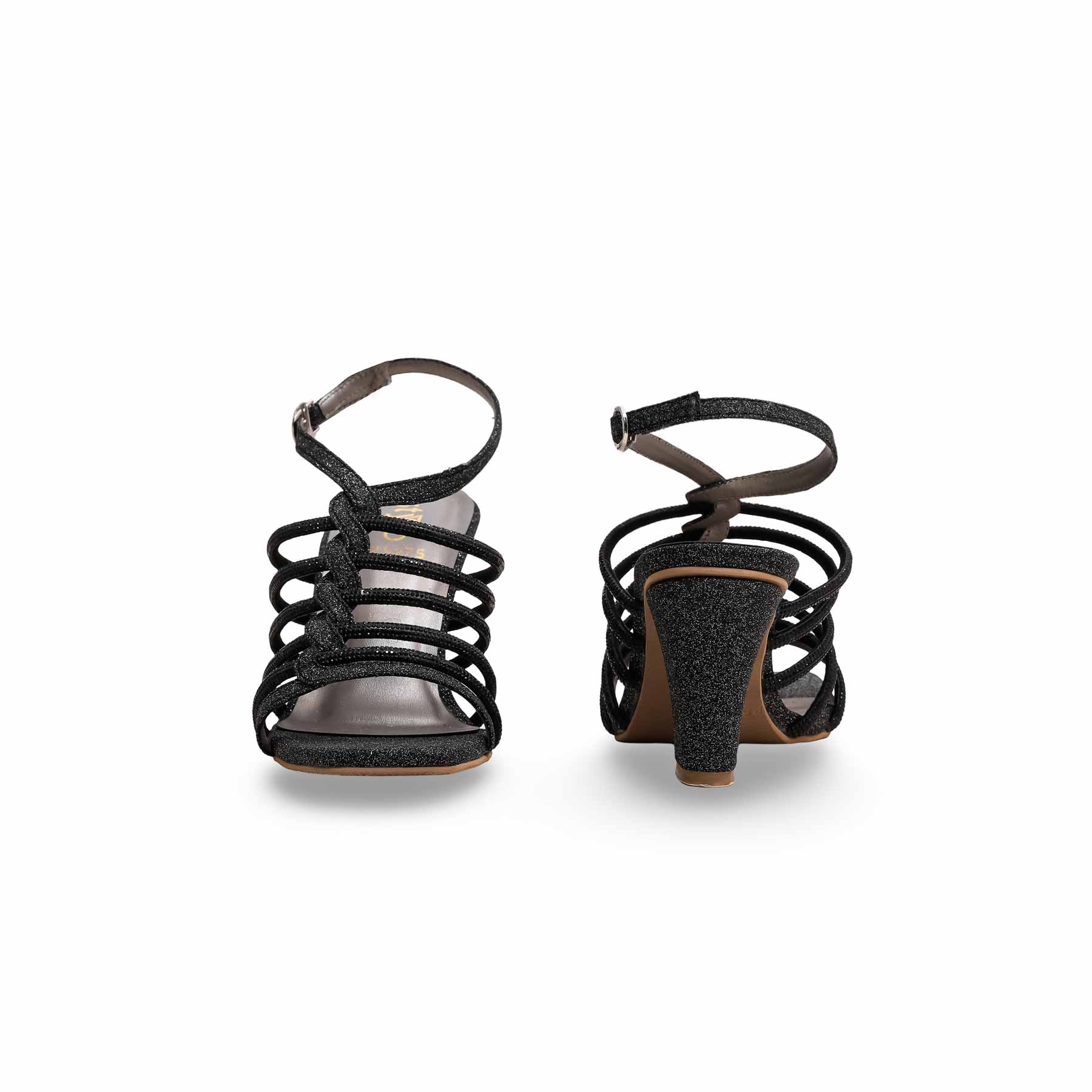 Black Fancy Sandal FN5975 - Image 4