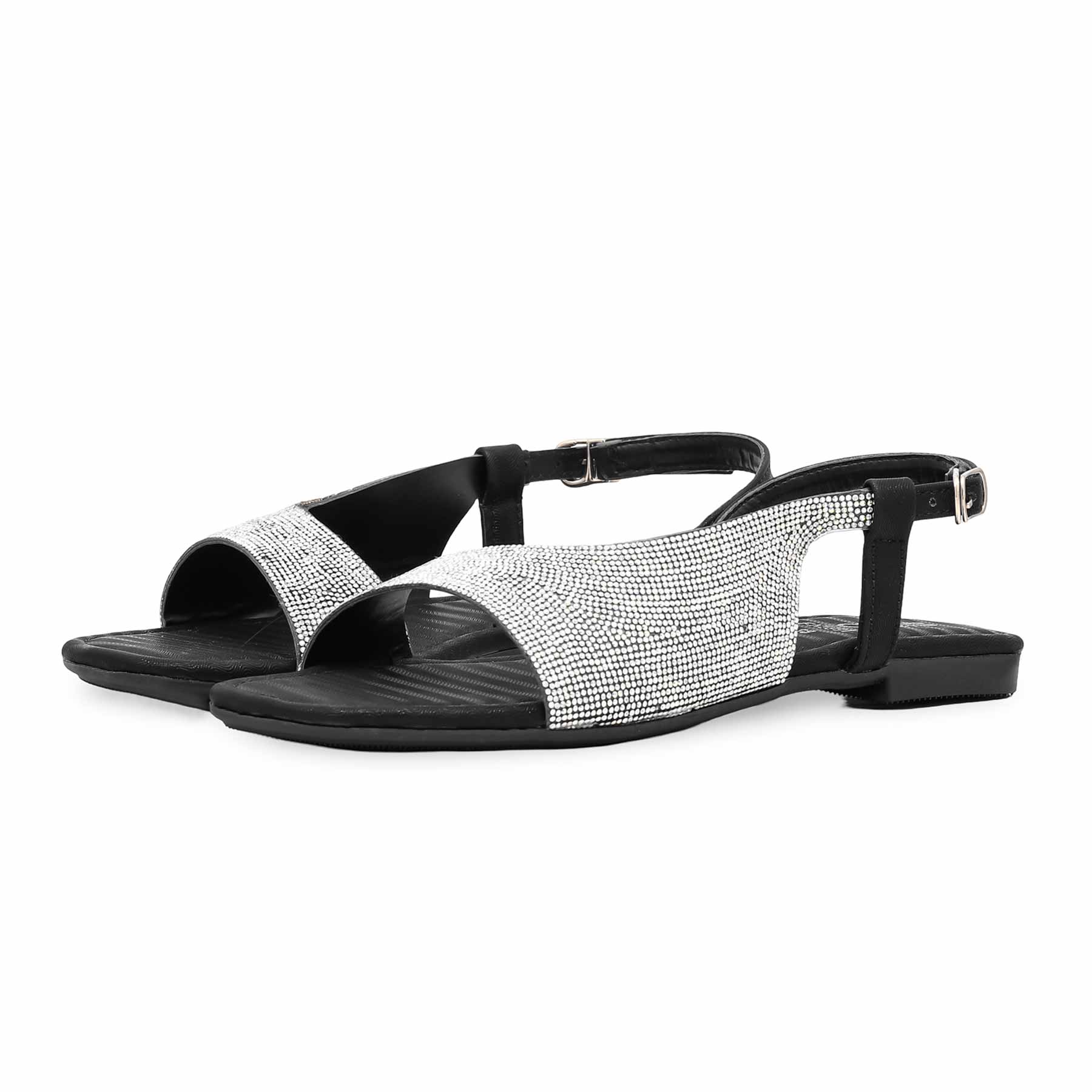 Black Fancy Sandal FN5991 - Image 3