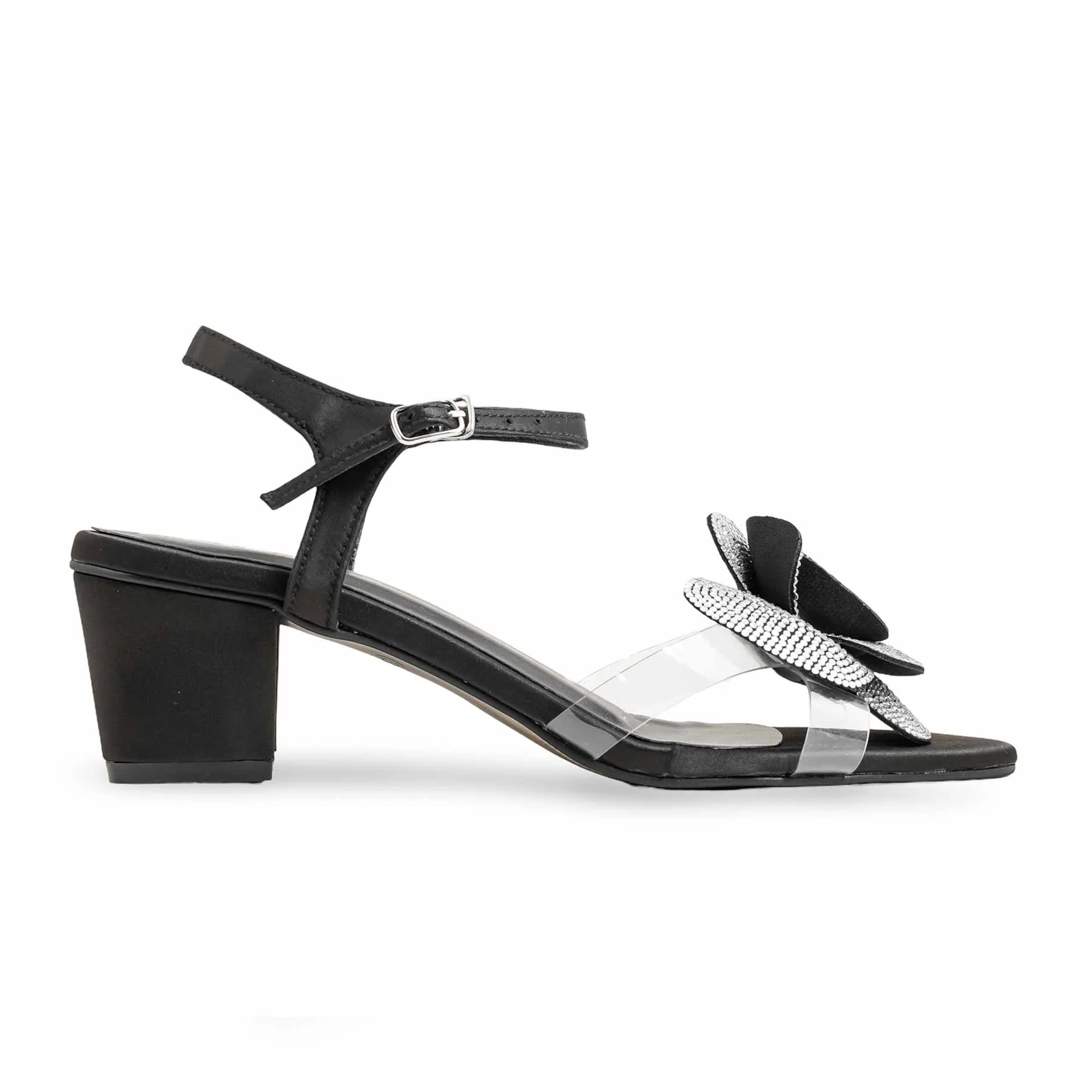 Black Fancy Sandal FN6137 - Image 2