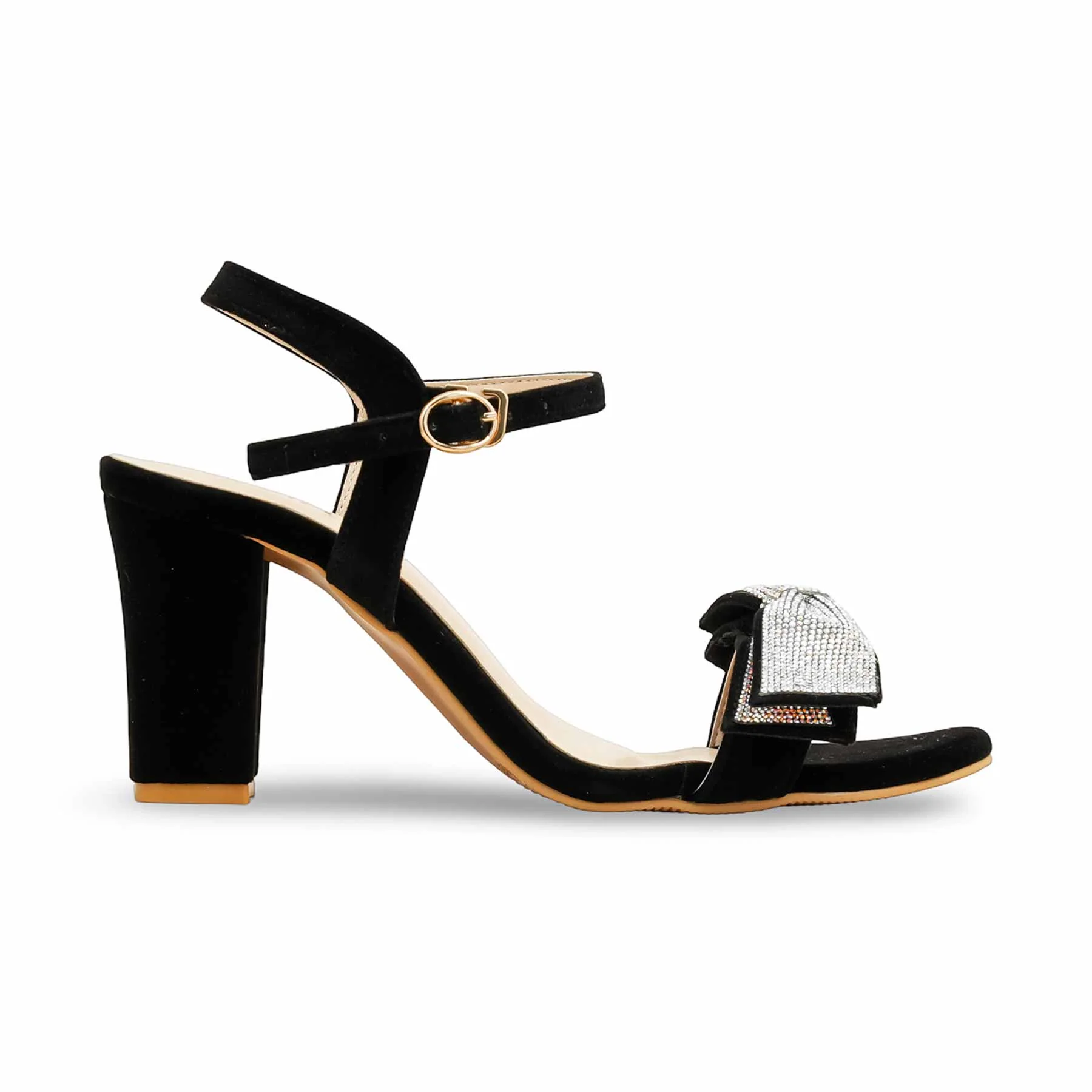 Black Fancy Sandal For Ladies FN6186 - Image 2