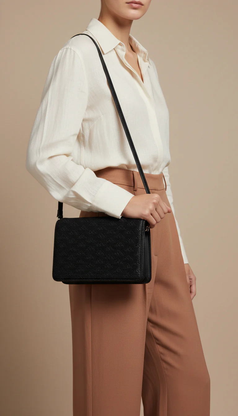 Black Fancy Shoulder Bag For Women P55617