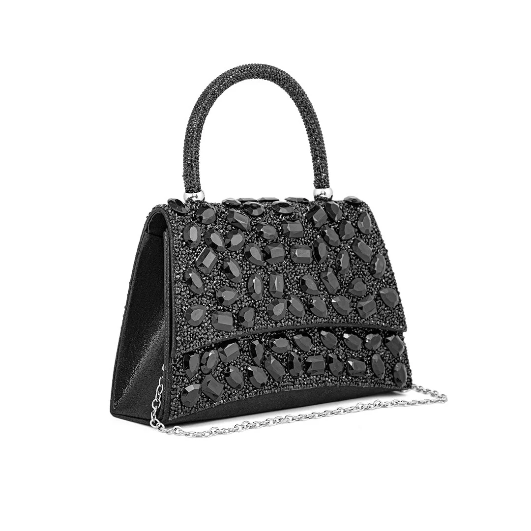 Black Fancy Shoulder Bag P24330 - Image 2