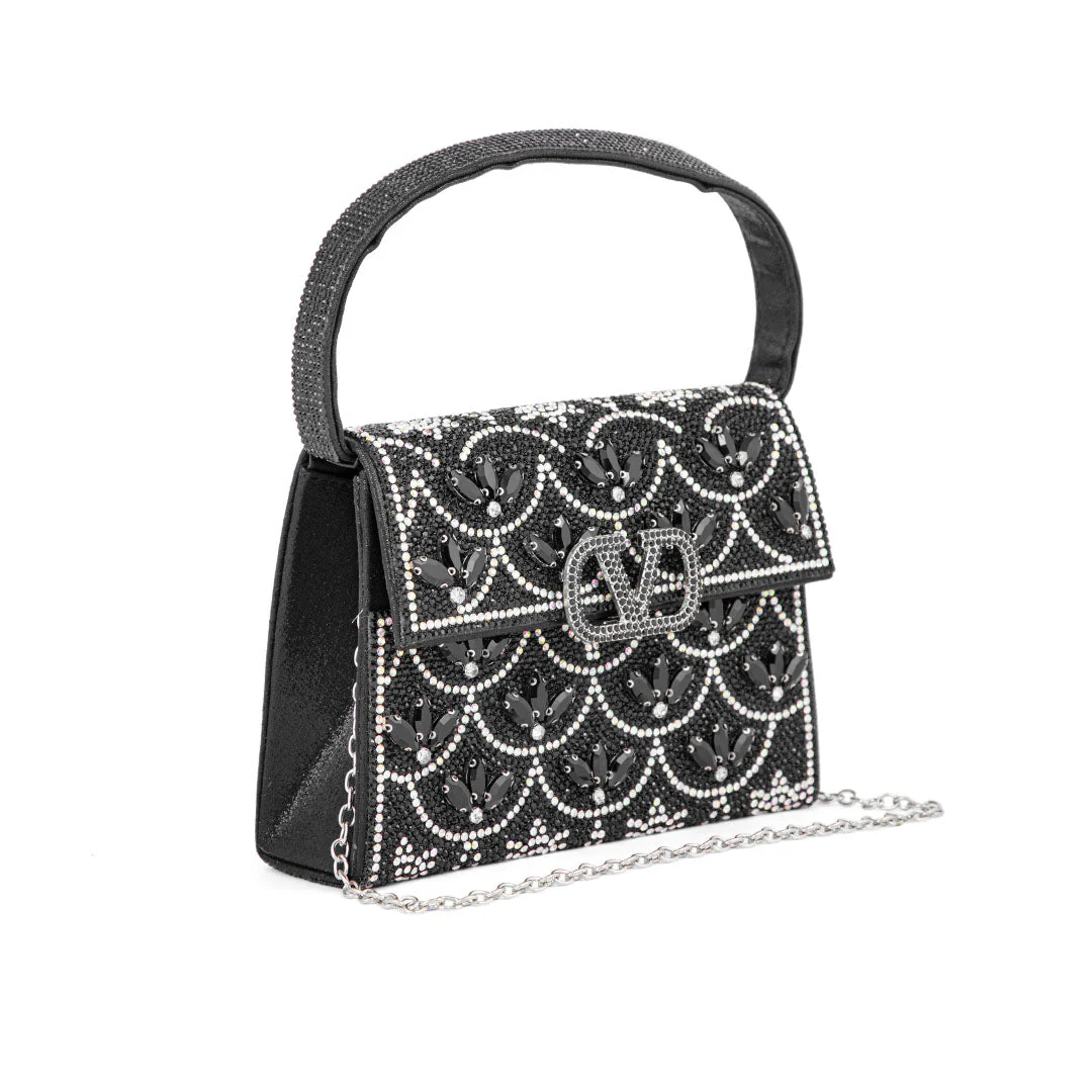 Black Fancy Shoulder Bag P24333 - Image 3