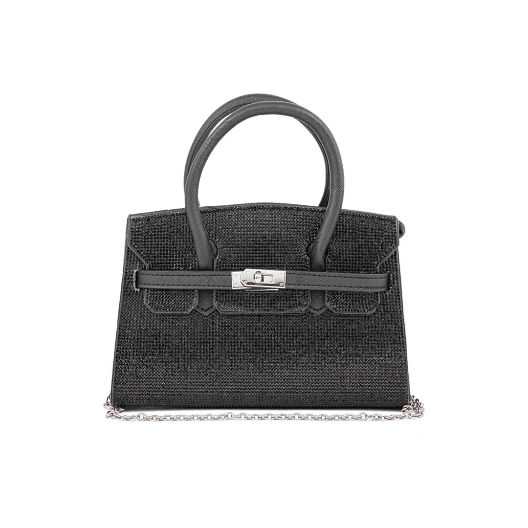 Black Fancy Shoulder Bag P24337 - Image 2