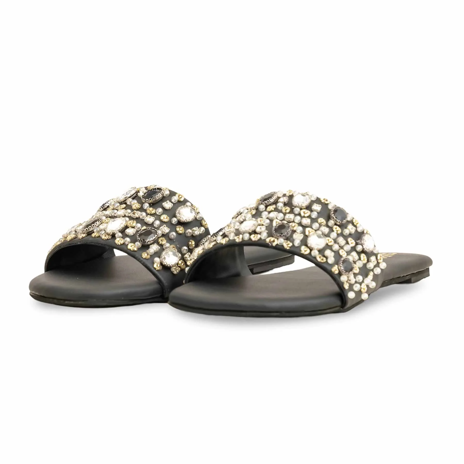 Black Fancy Slipper EC0217 - Image 3