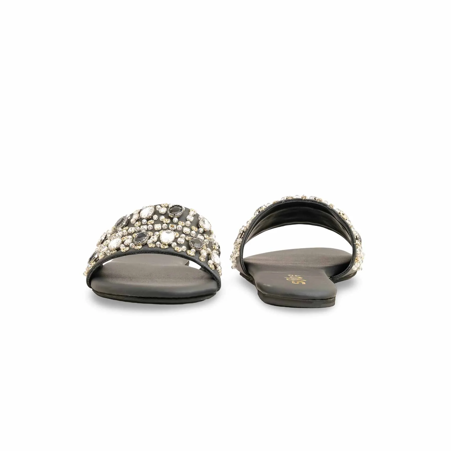 Black Fancy Slipper EC0217 - Image 4