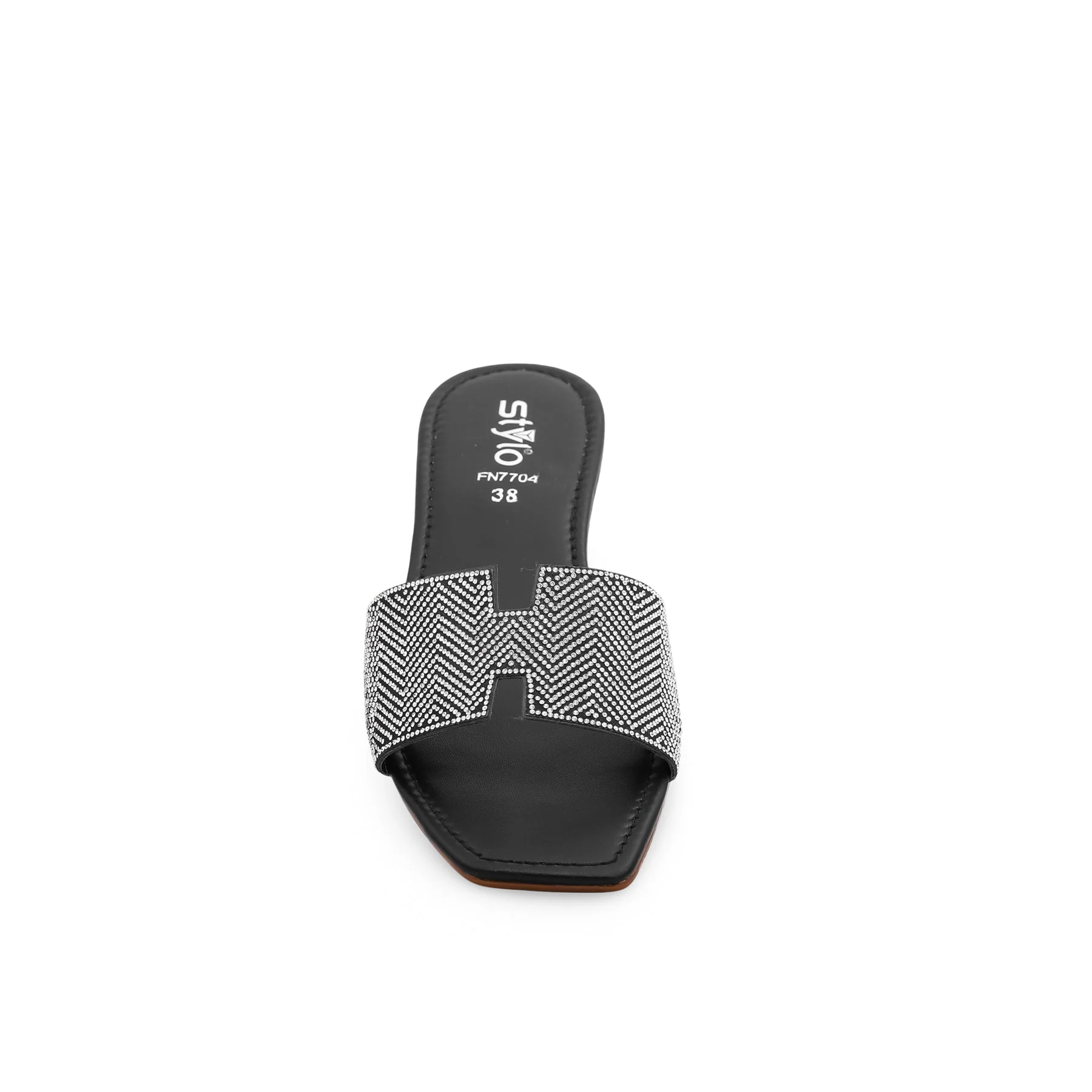 Black Fancy Slipper FN7704 - Image 3