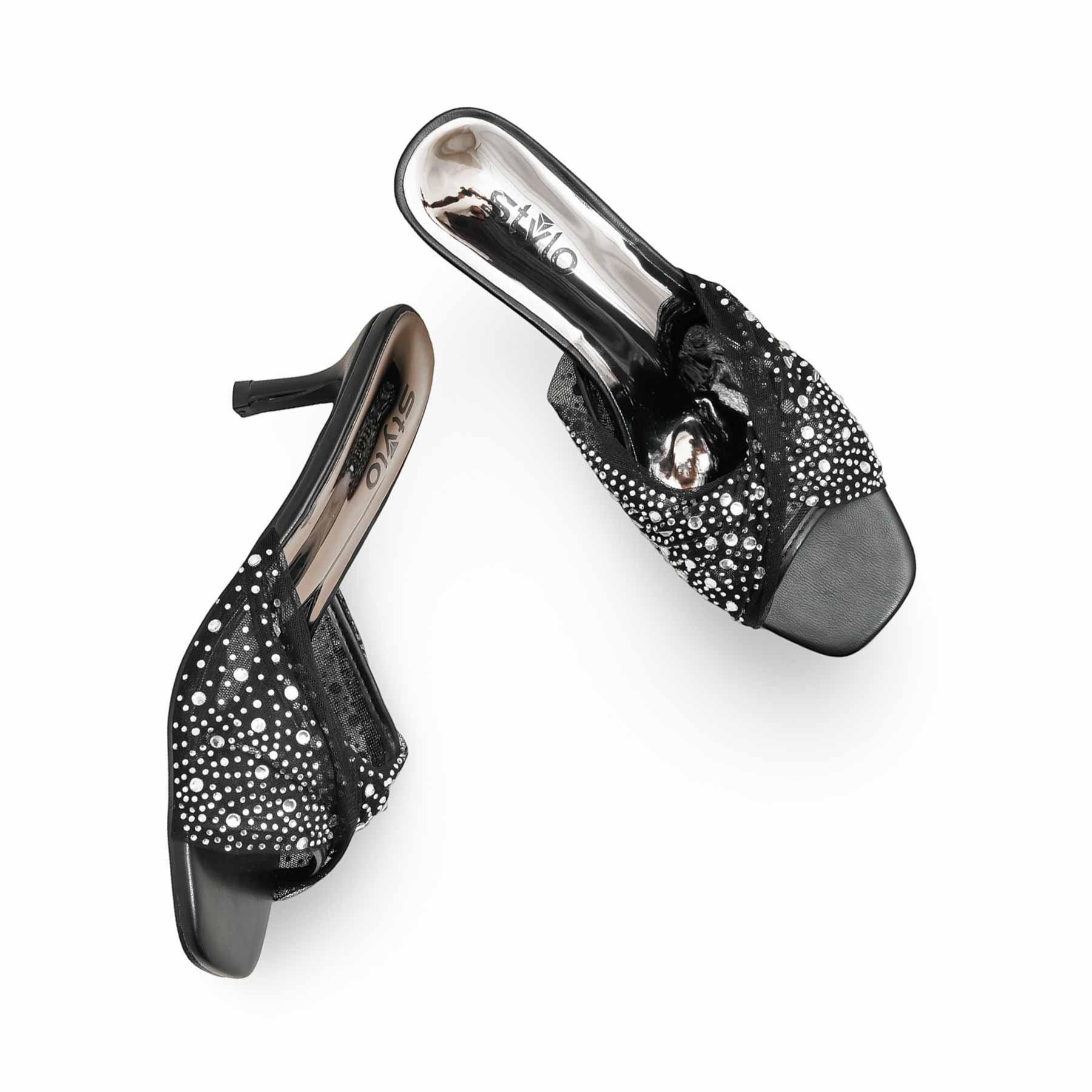 Black Fancy Bridal Slipper FN7972 - Image 5