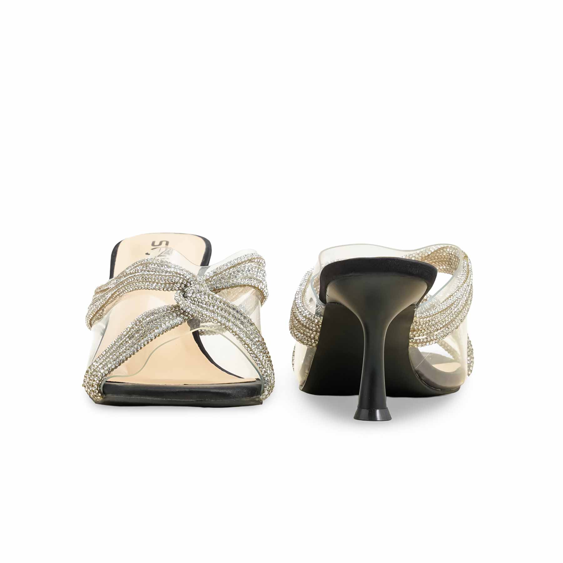 Black Fancy Bridal Slipper FN7973 - Image 4