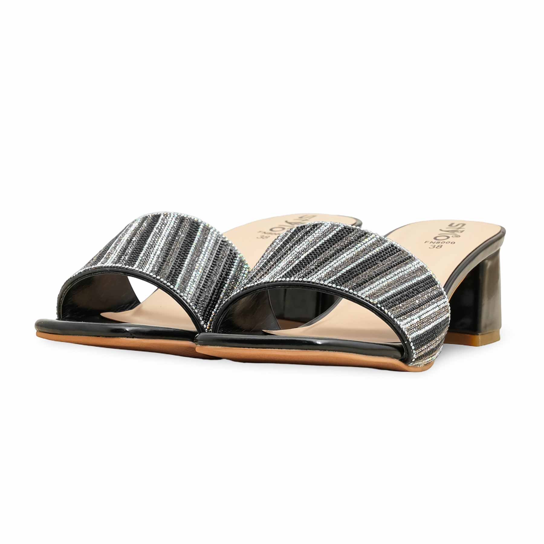 Black Fancy Slipper FN8000 - Image 3