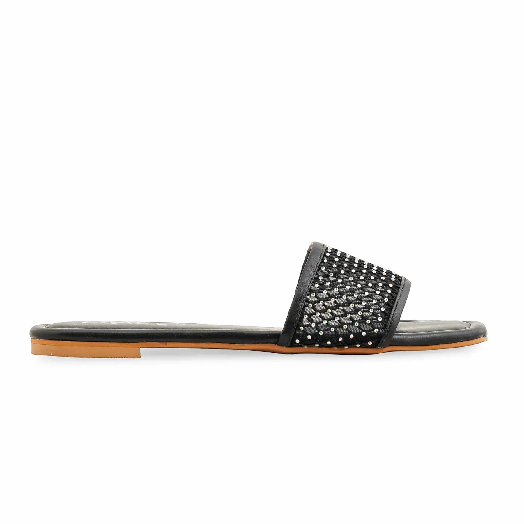 Black Fancy Slipper For Women FN7906 - Image 2