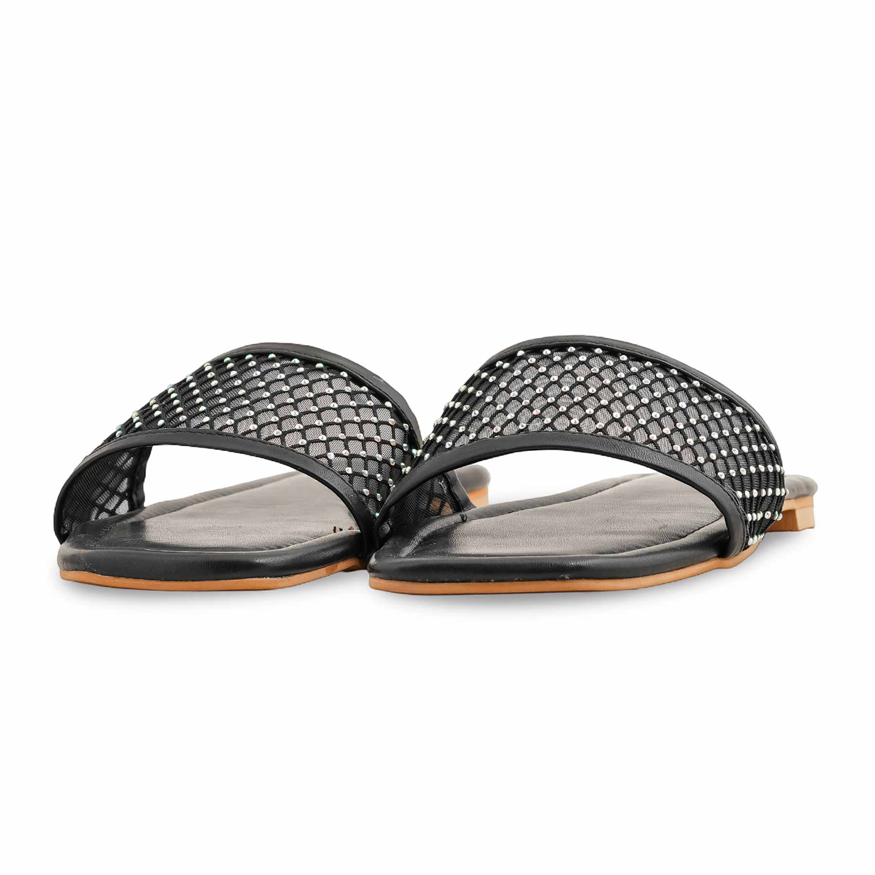 Black Fancy Slipper For Women FN7906 - Image 3