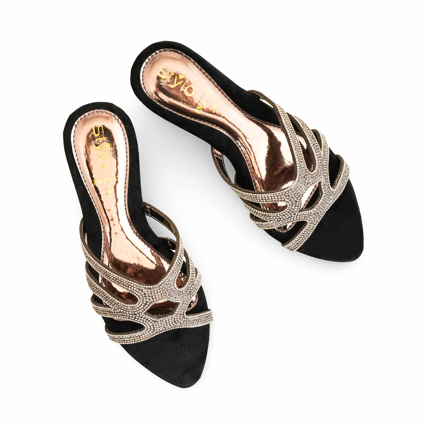 Black Fancy Slipper For Women FN7932 - Image 5