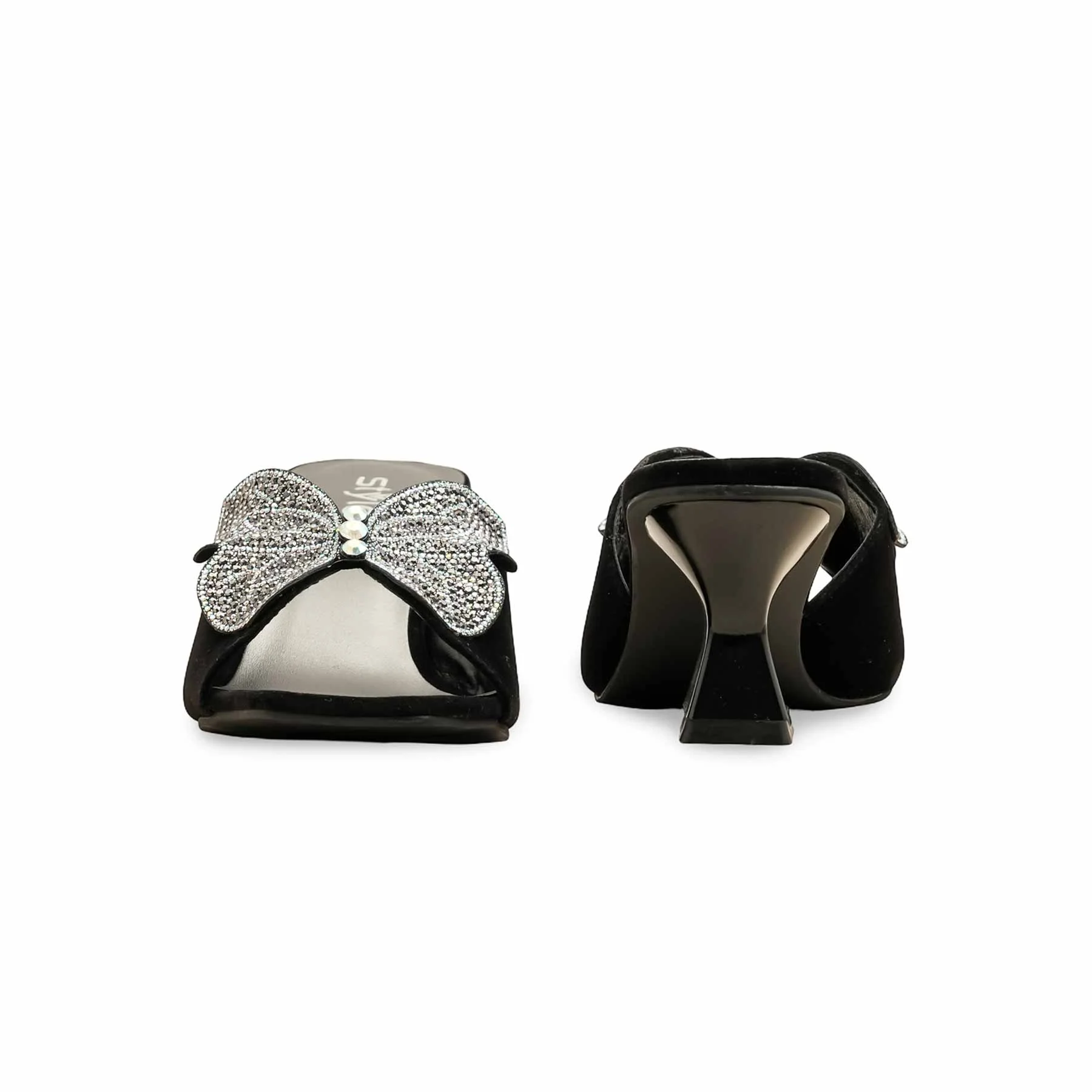 Black Fancy Slipper For Women FN7974 - Image 4