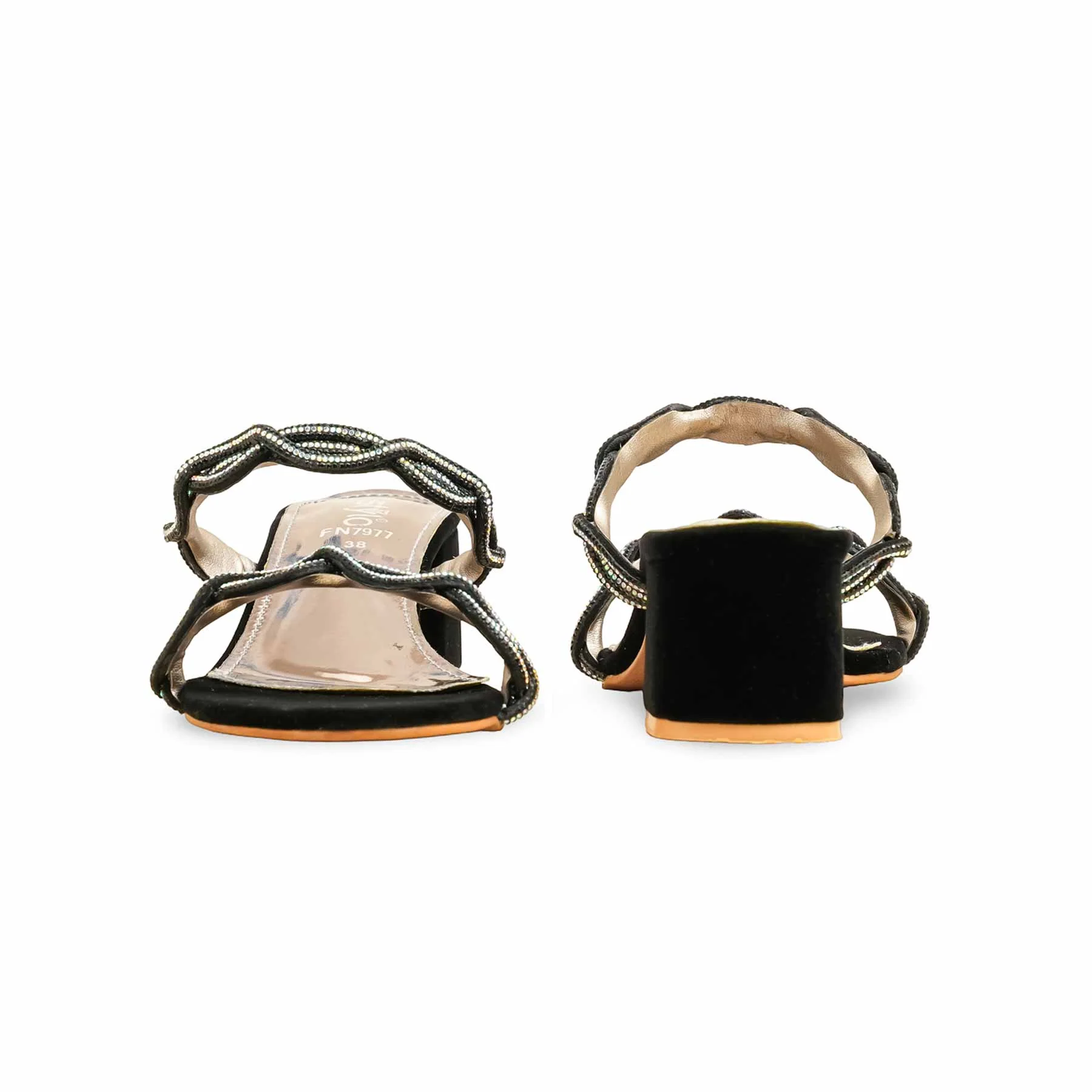 Black Fancy Slipper For Women FN7977 - Image 4