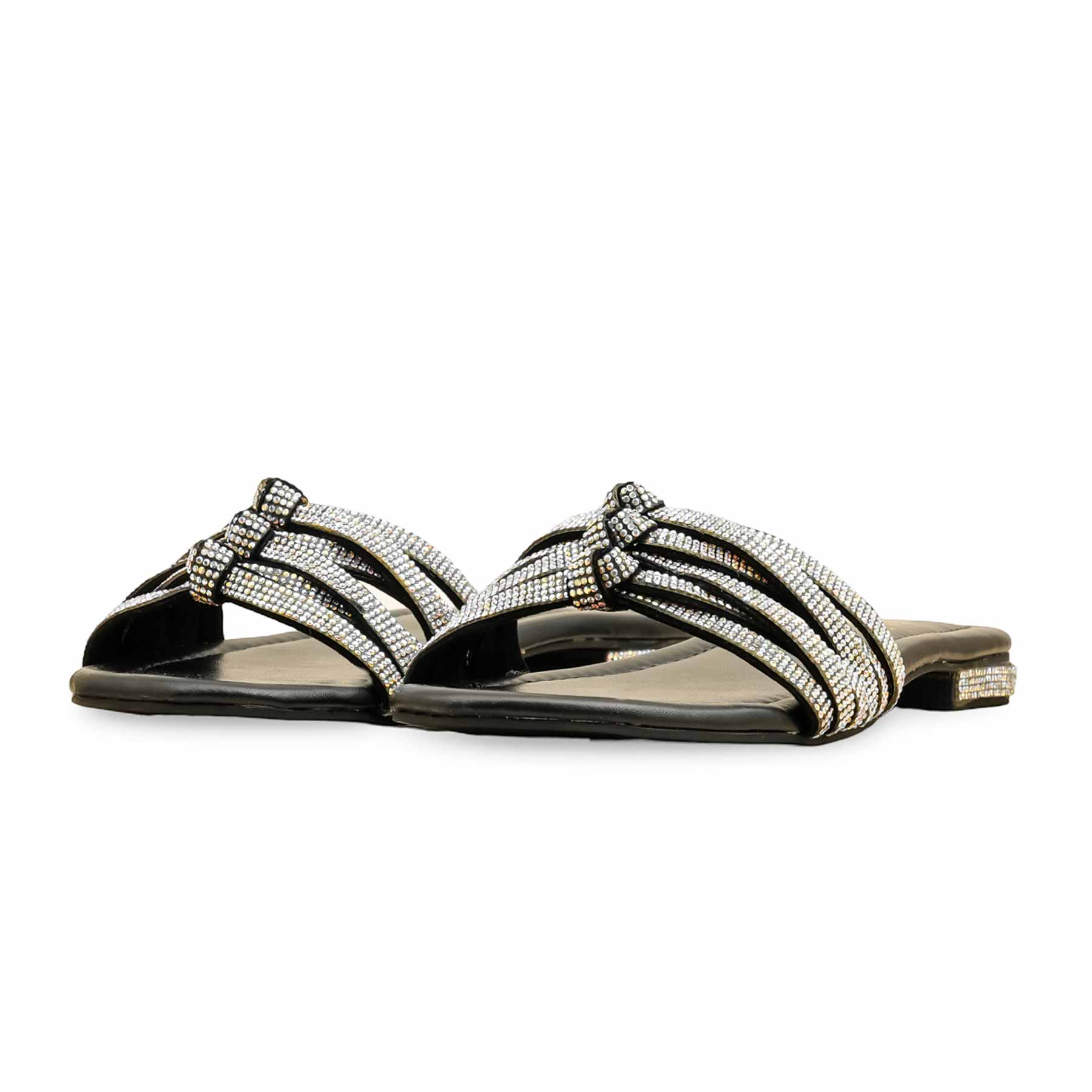 Black Fancy Slipper For Women FN7990 - Image 3