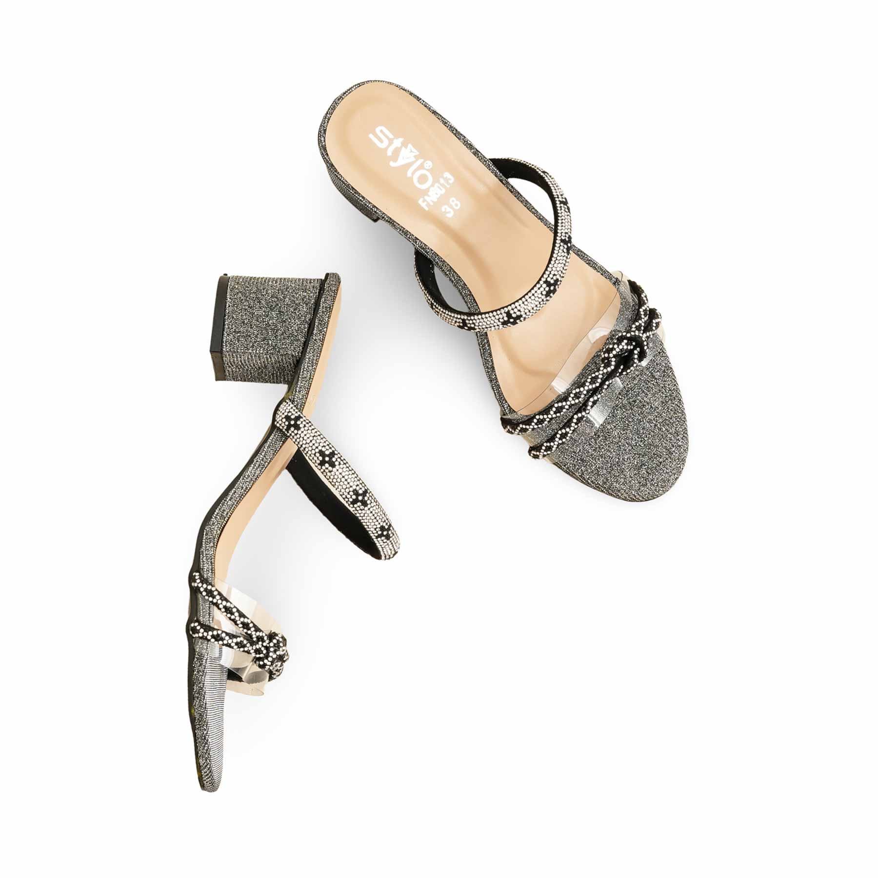 Black Fancy Slipper For Women FN8013 - Image 5