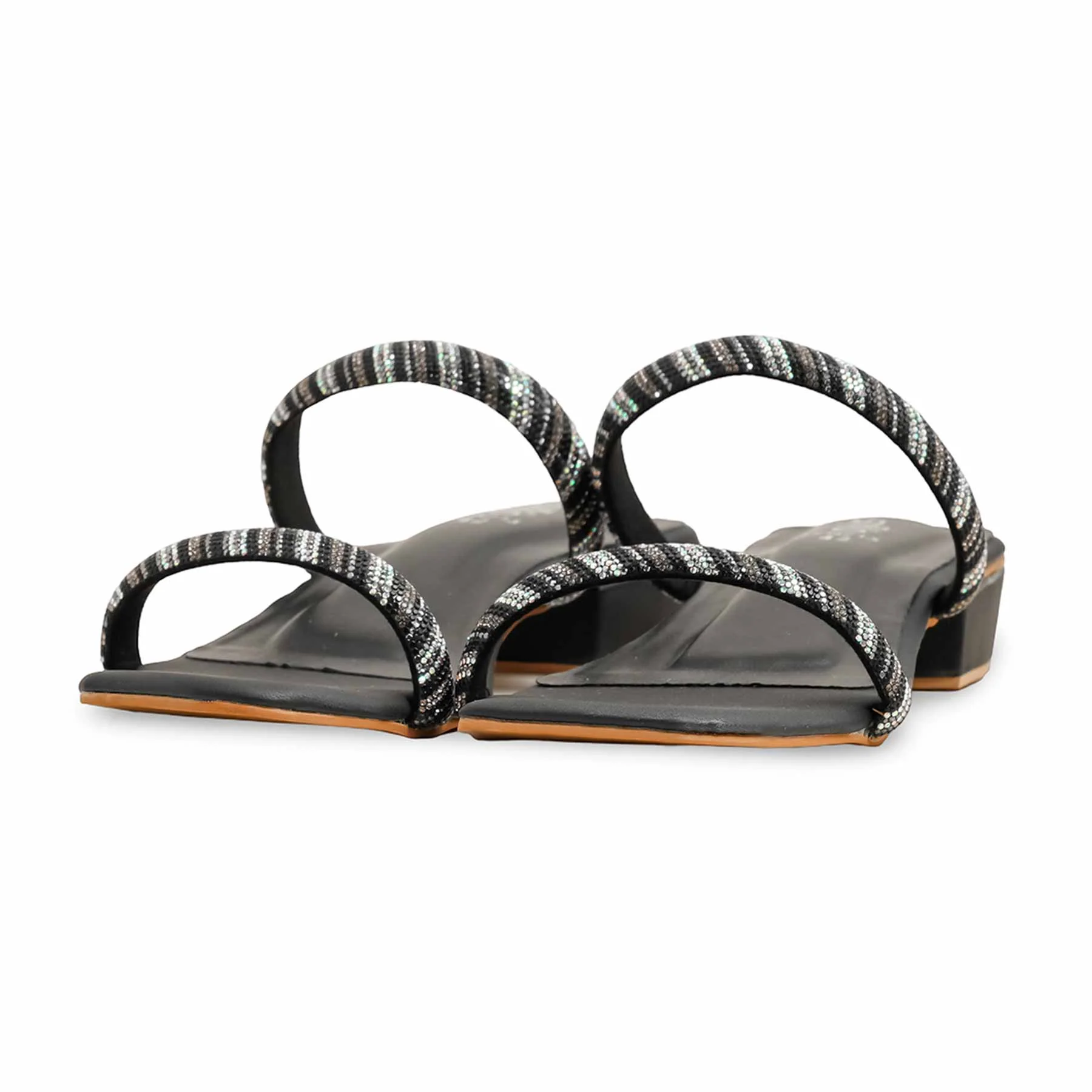 Black Fancy Slipper LFN713 - Image 3