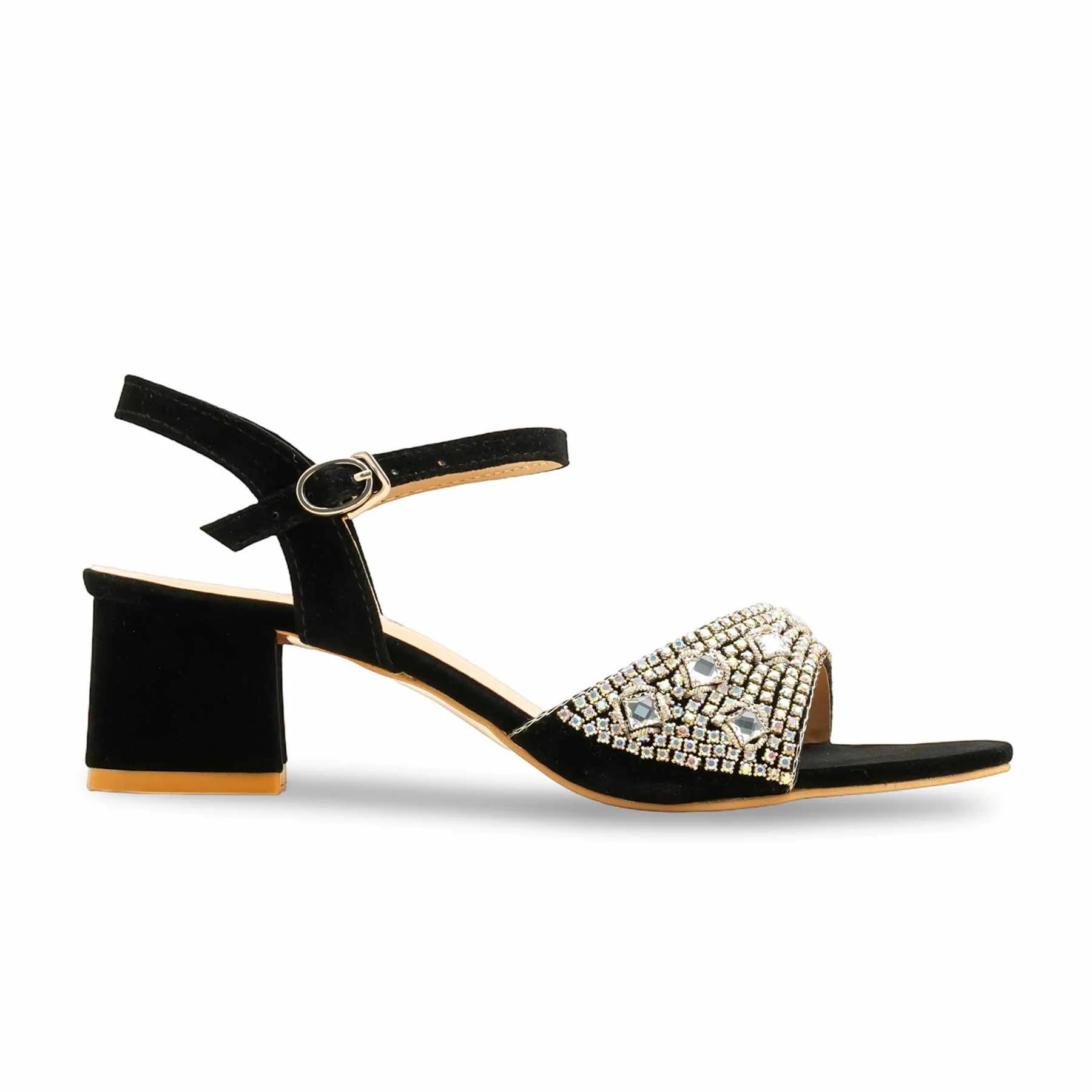 Black Fancy Women Sandal FN6166 - Image 2