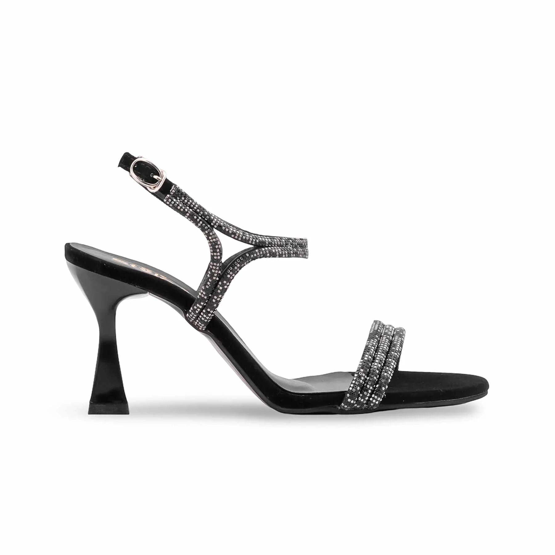 Black Fancy Women Sandal FN6305 - Image 2