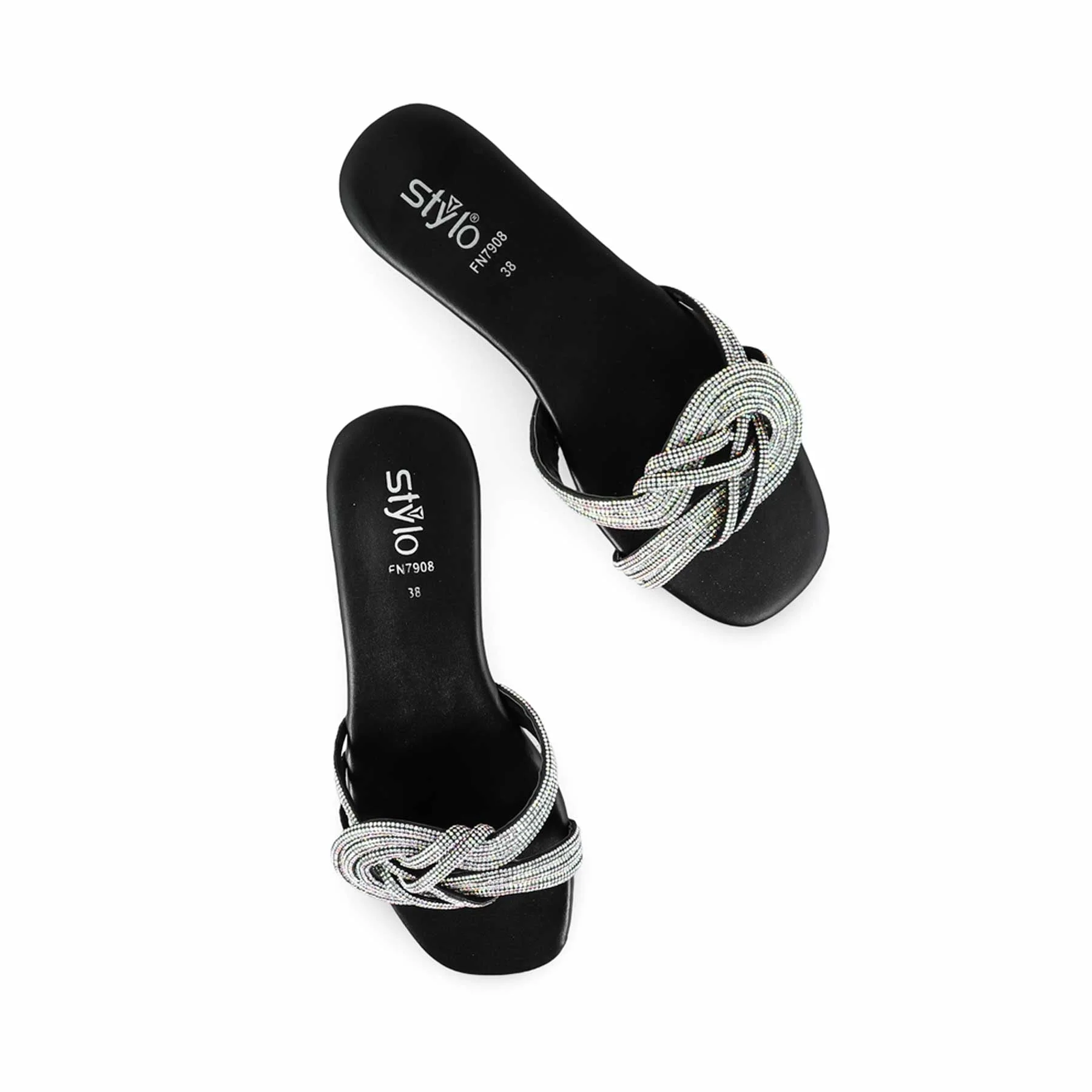 Black Fancy Women Slipper FN7908 - Image 5