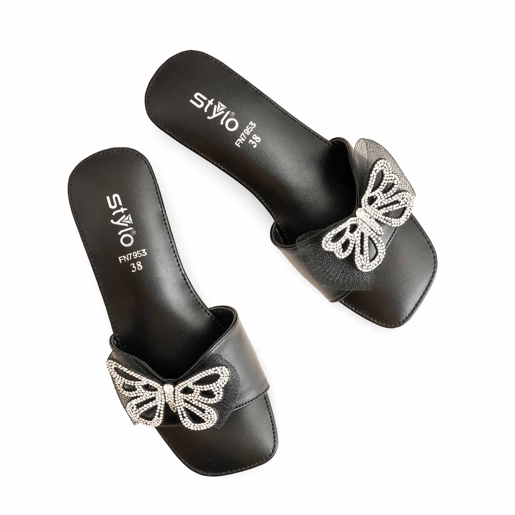 Black Fancy Women Slipper FN7953 - Image 5
