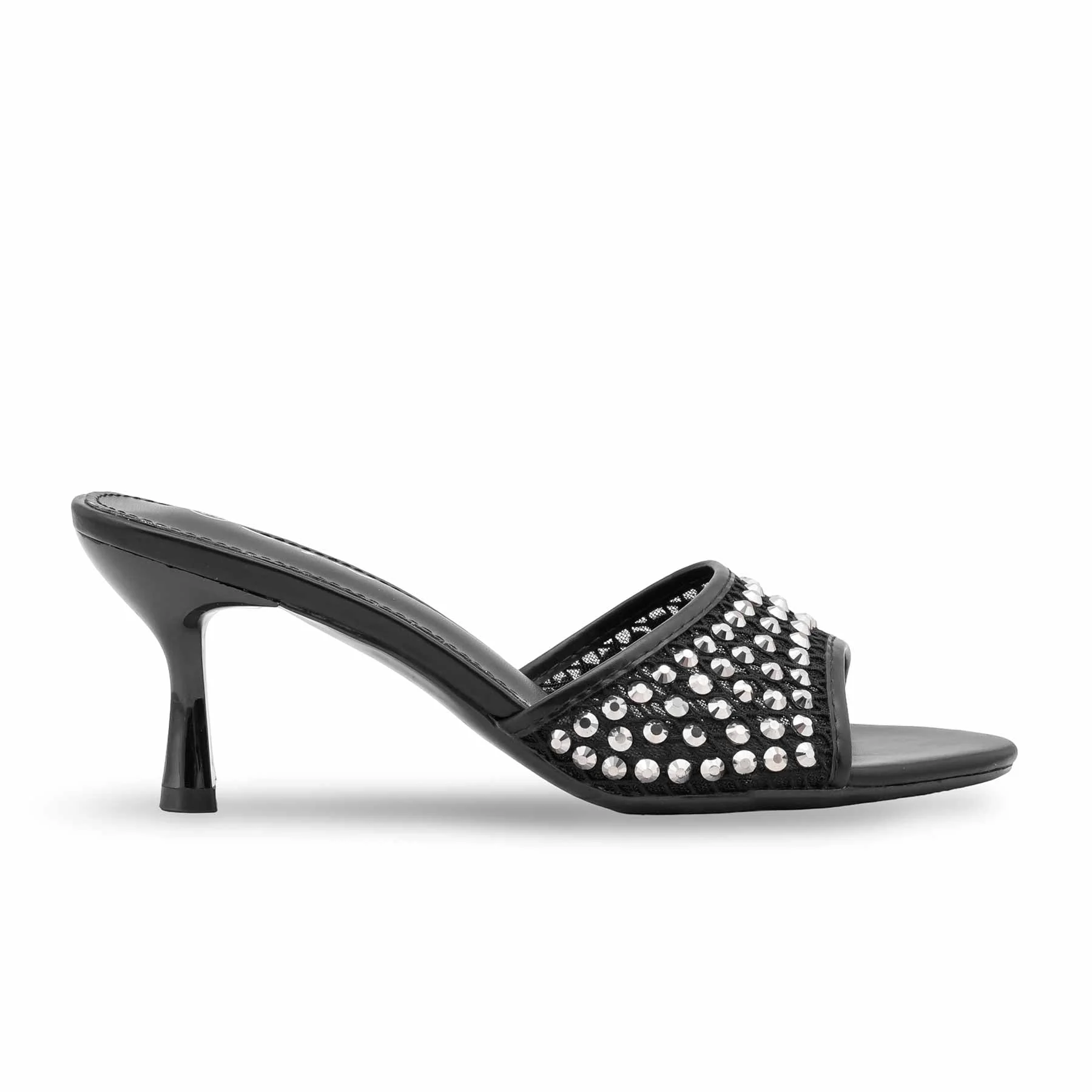 Black Fancy Women Slipper FN8021 - Image 2