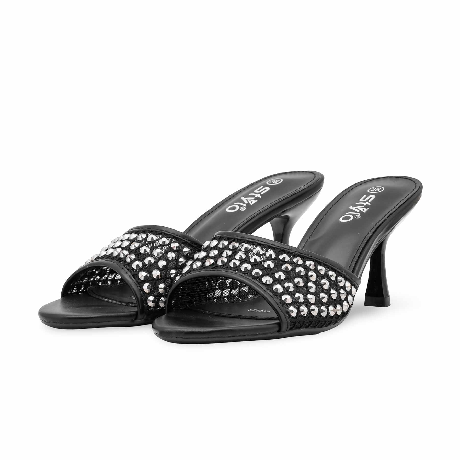 Black Fancy Women Slipper FN8021 - Image 3