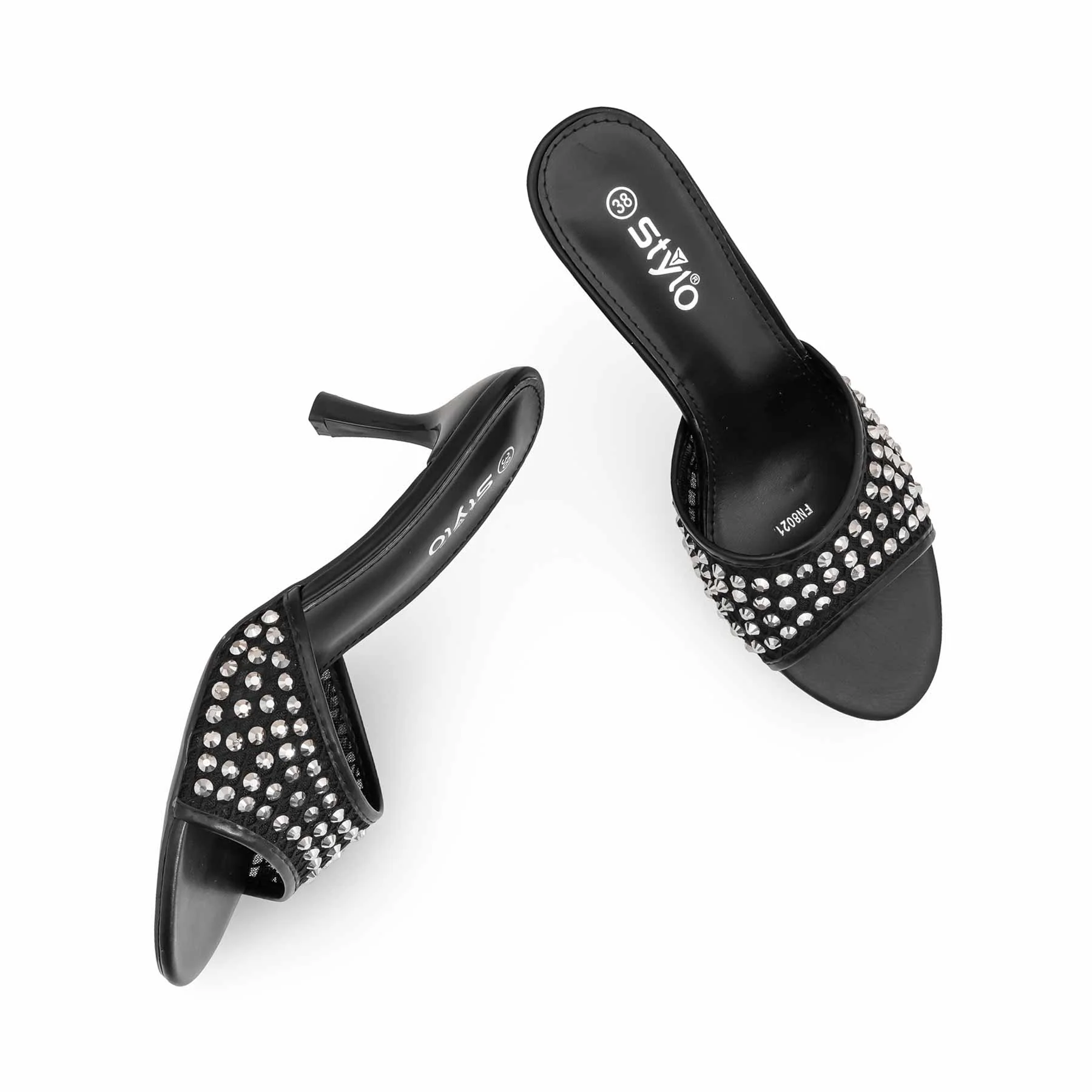 Black Fancy Women Slipper FN8021 - Image 5