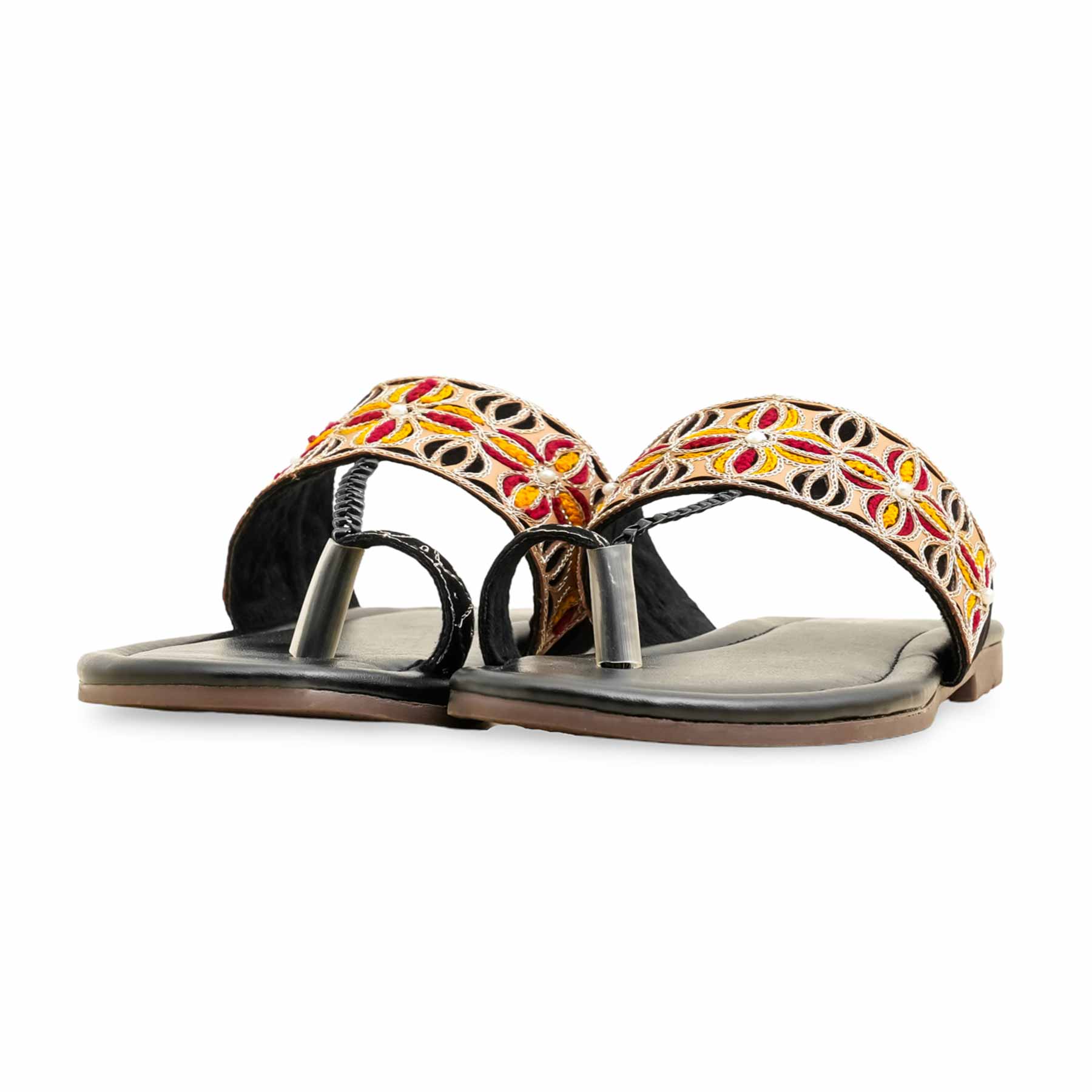 Black Formal Chappal For Ladies EC0234 - Image 3