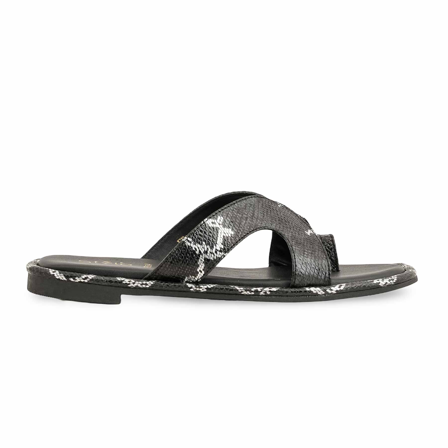 Black Formal Chappal For Ladies FR0564 - Image 2
