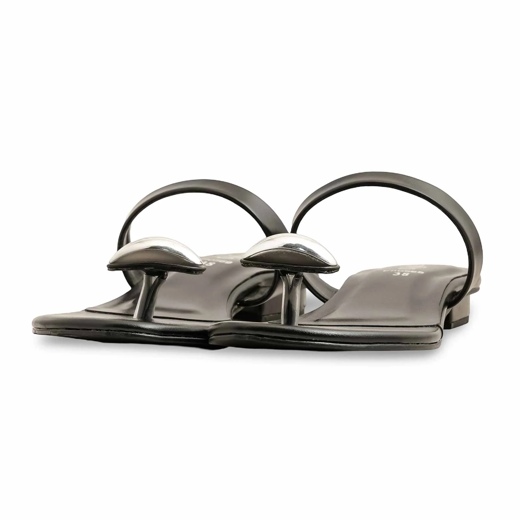 Black Formal Chappal For Ladies FR0569 - Image 3