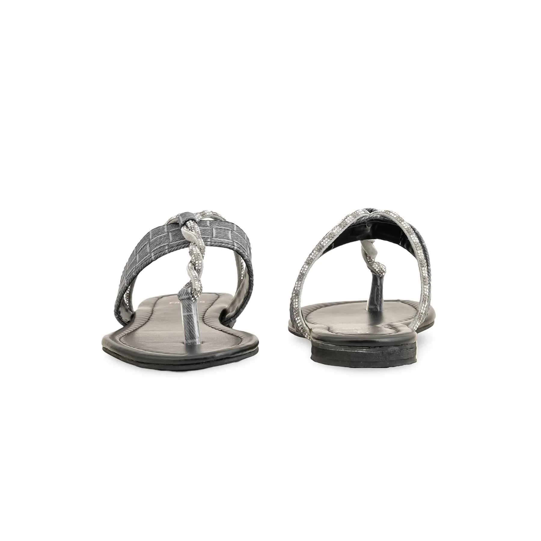 Black Formal Chappal For Women FR0555 - Image 4