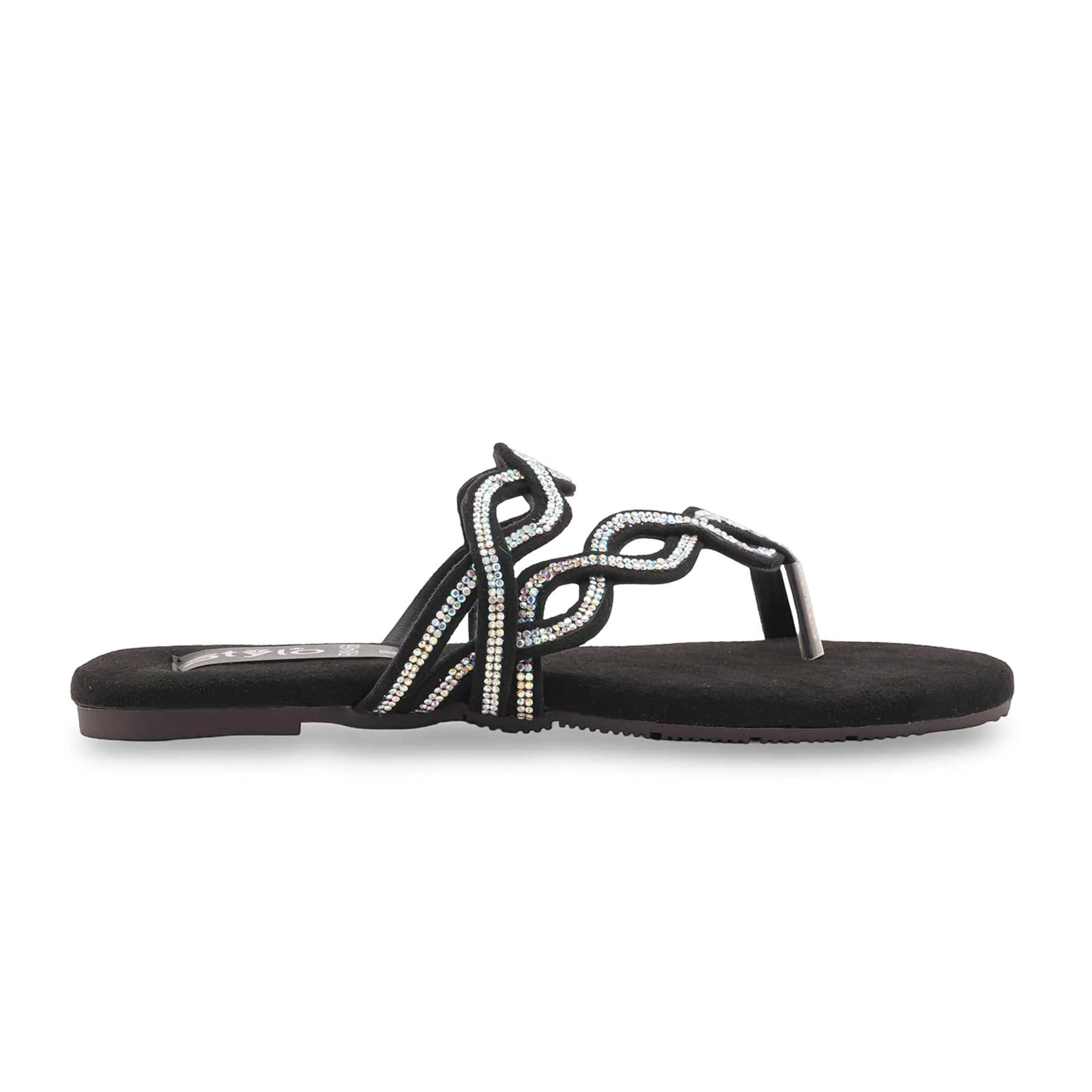 Black Formal Chappal For Women FR8466 - Image 2