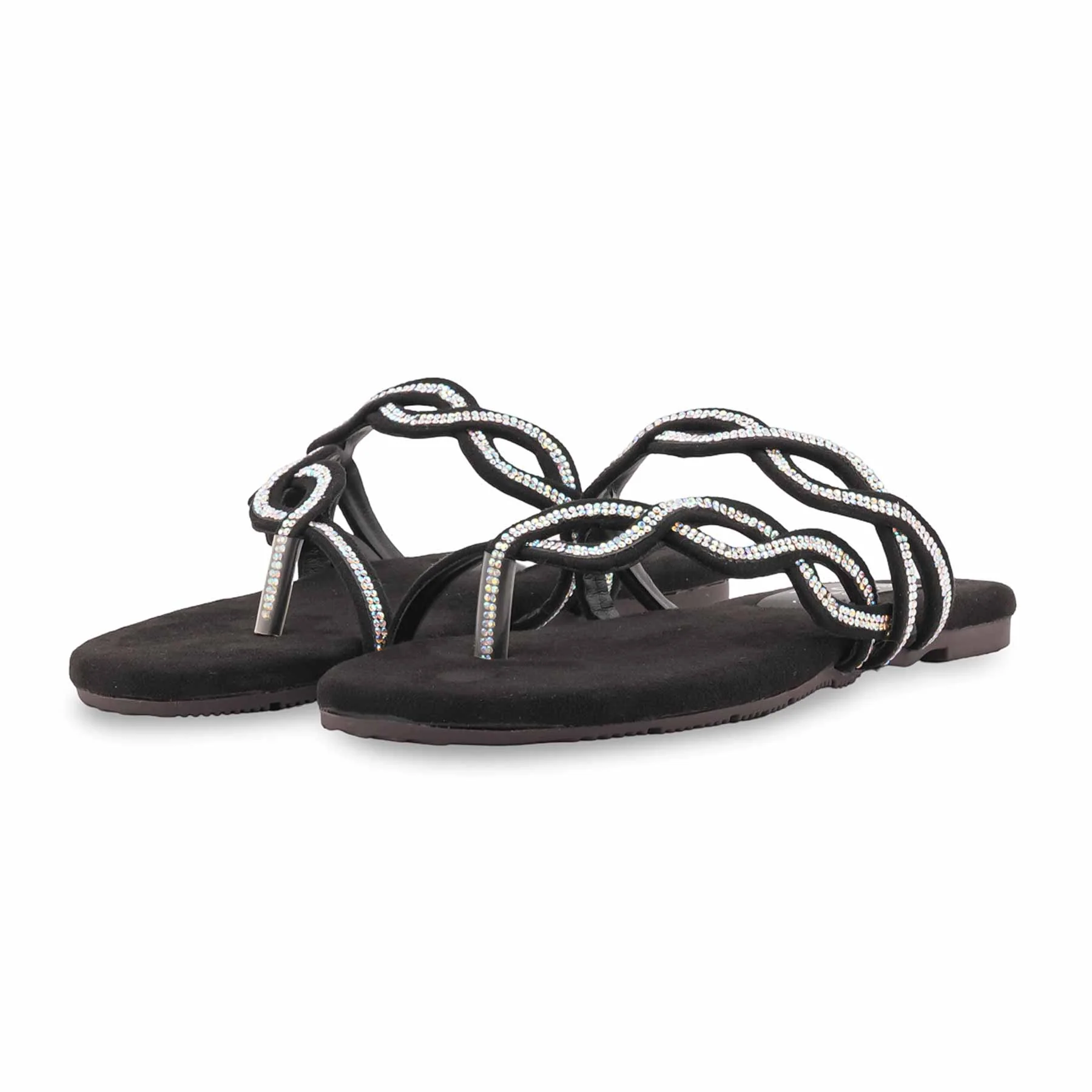 Black Formal Chappal For Women FR8466 - Image 3