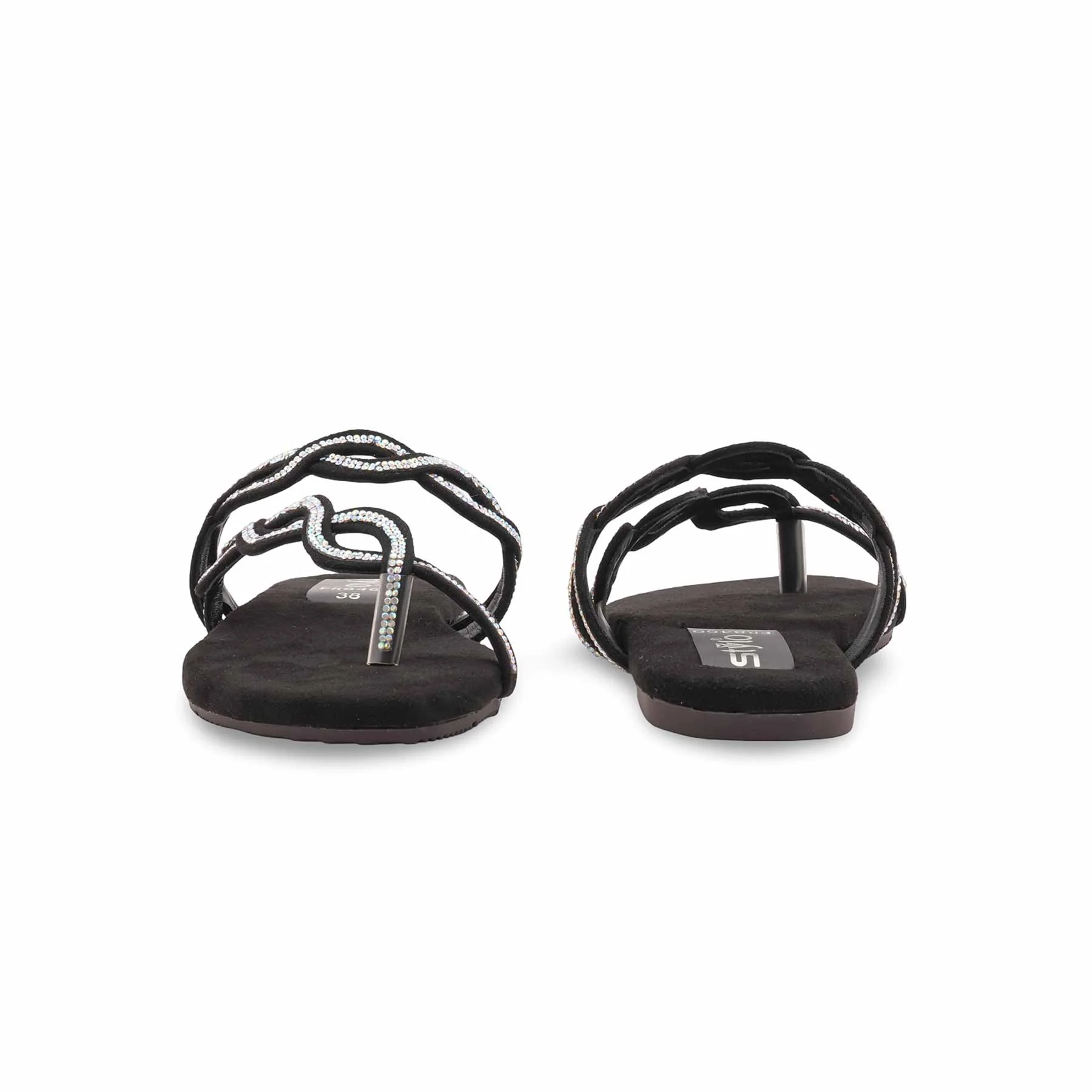 Black Formal Chappal For Women FR8466 - Image 4