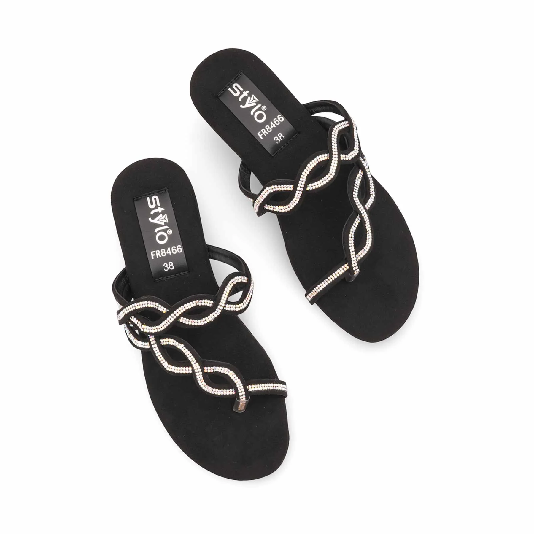Black Formal Chappal For Women FR8466 - Image 5