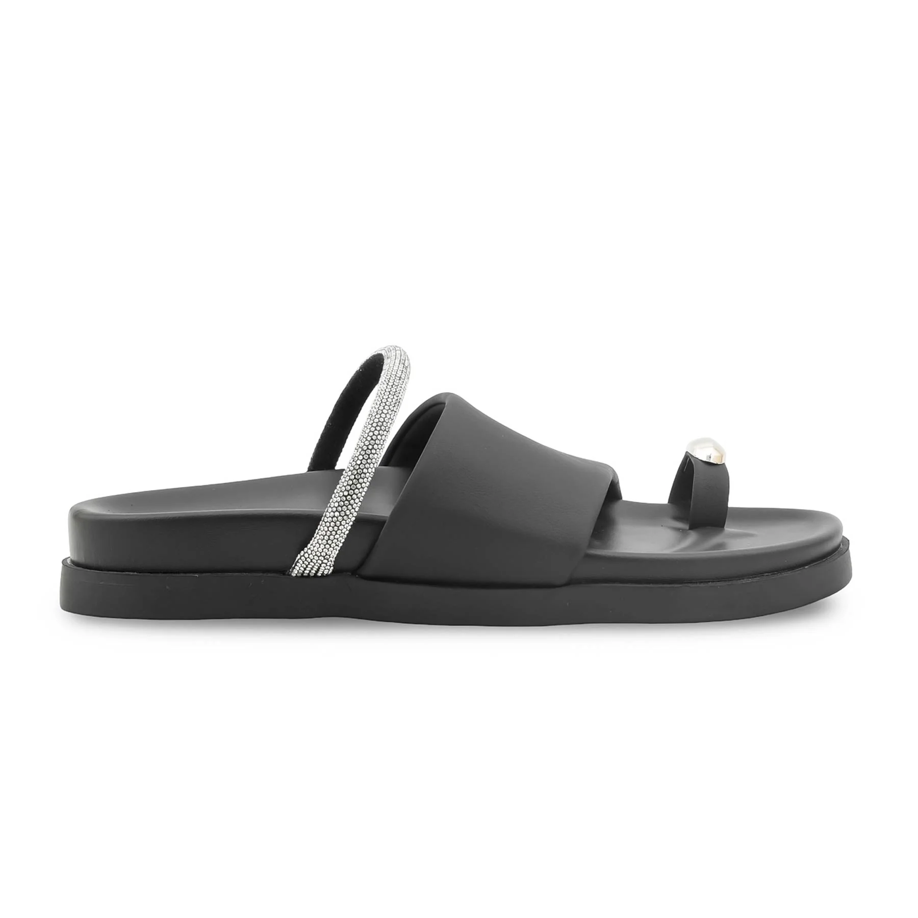 Black Formal Chappal For Women PU0745 - Image 2