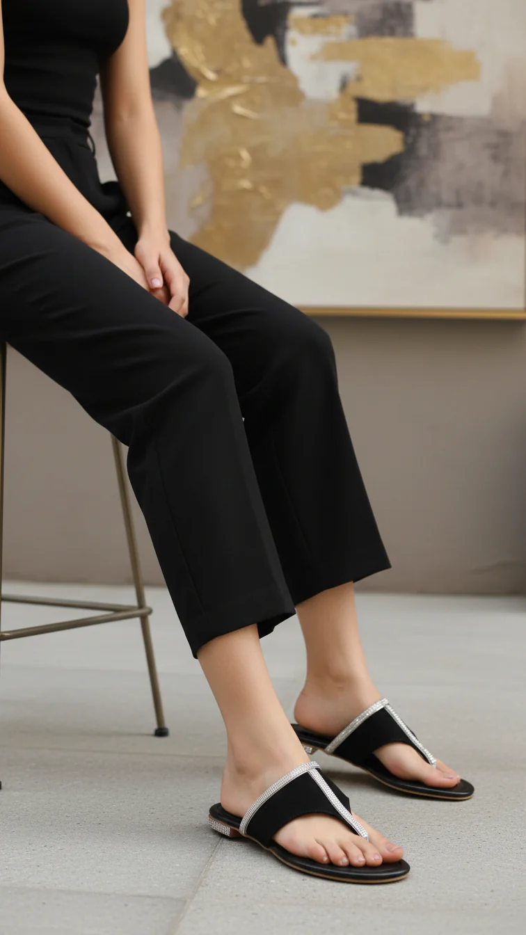 Black Formal Chappal FR0558