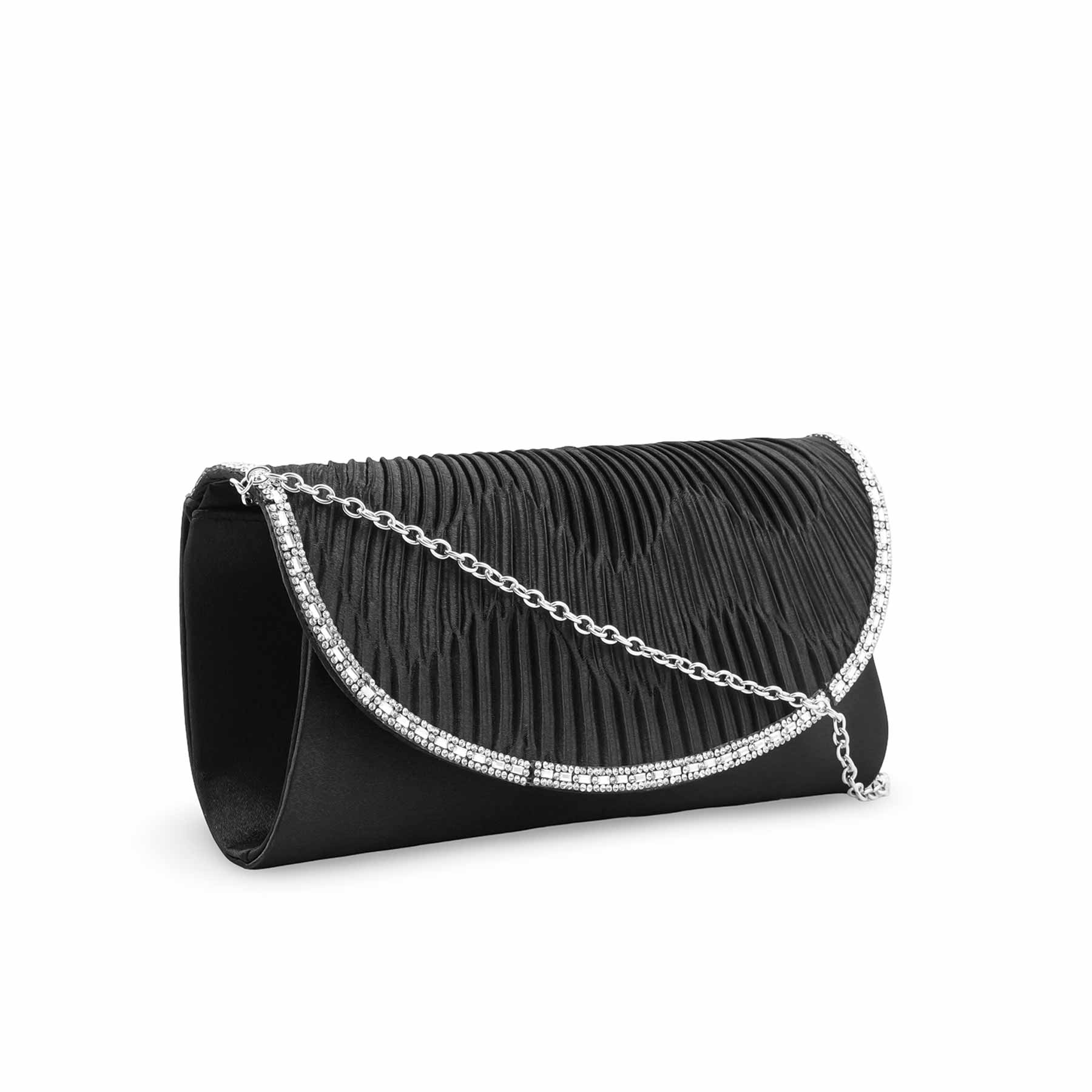 Black Formal Clutch For Ladies P24418 - Image 3