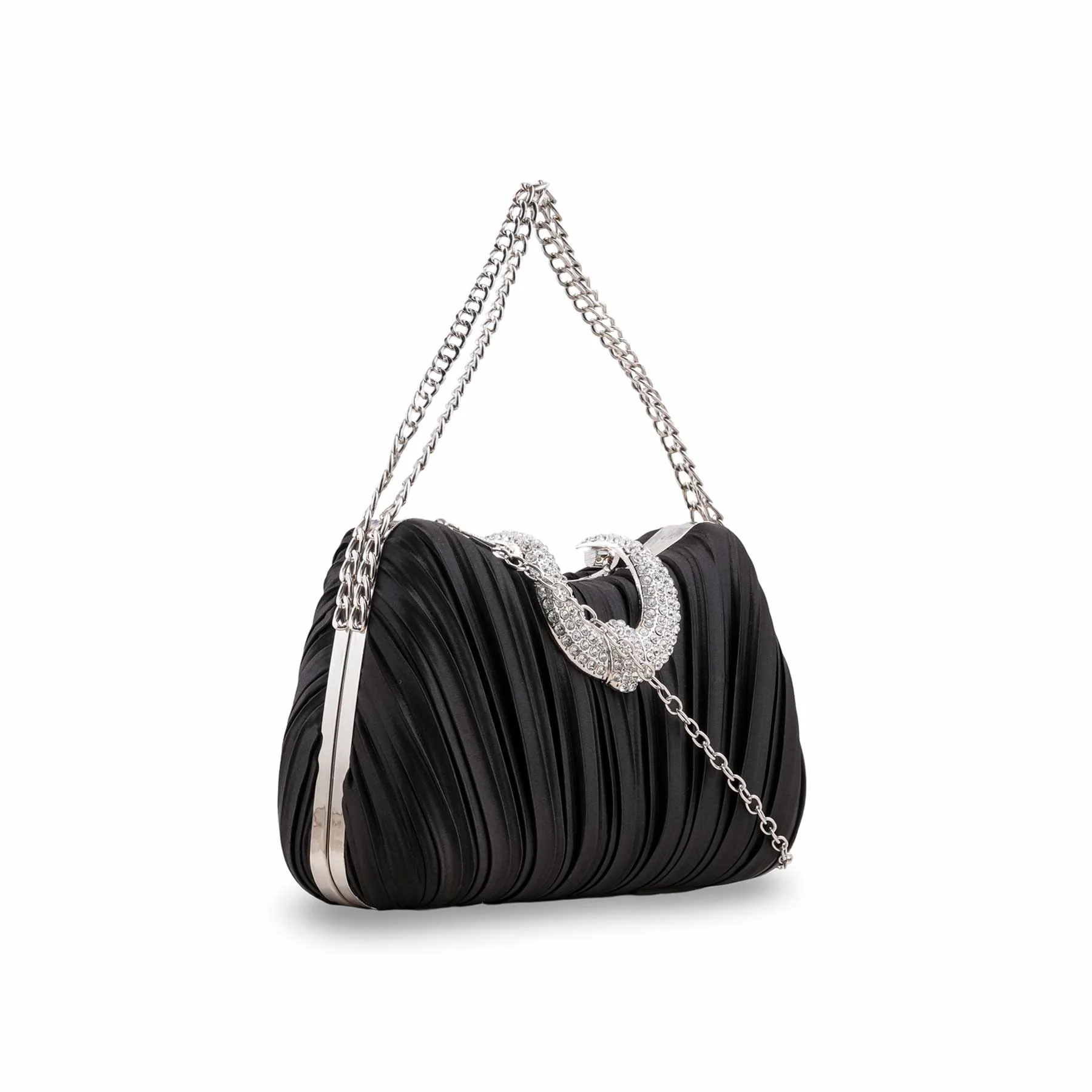 Black Formal Clutch For Ladies P24439 - Image 3