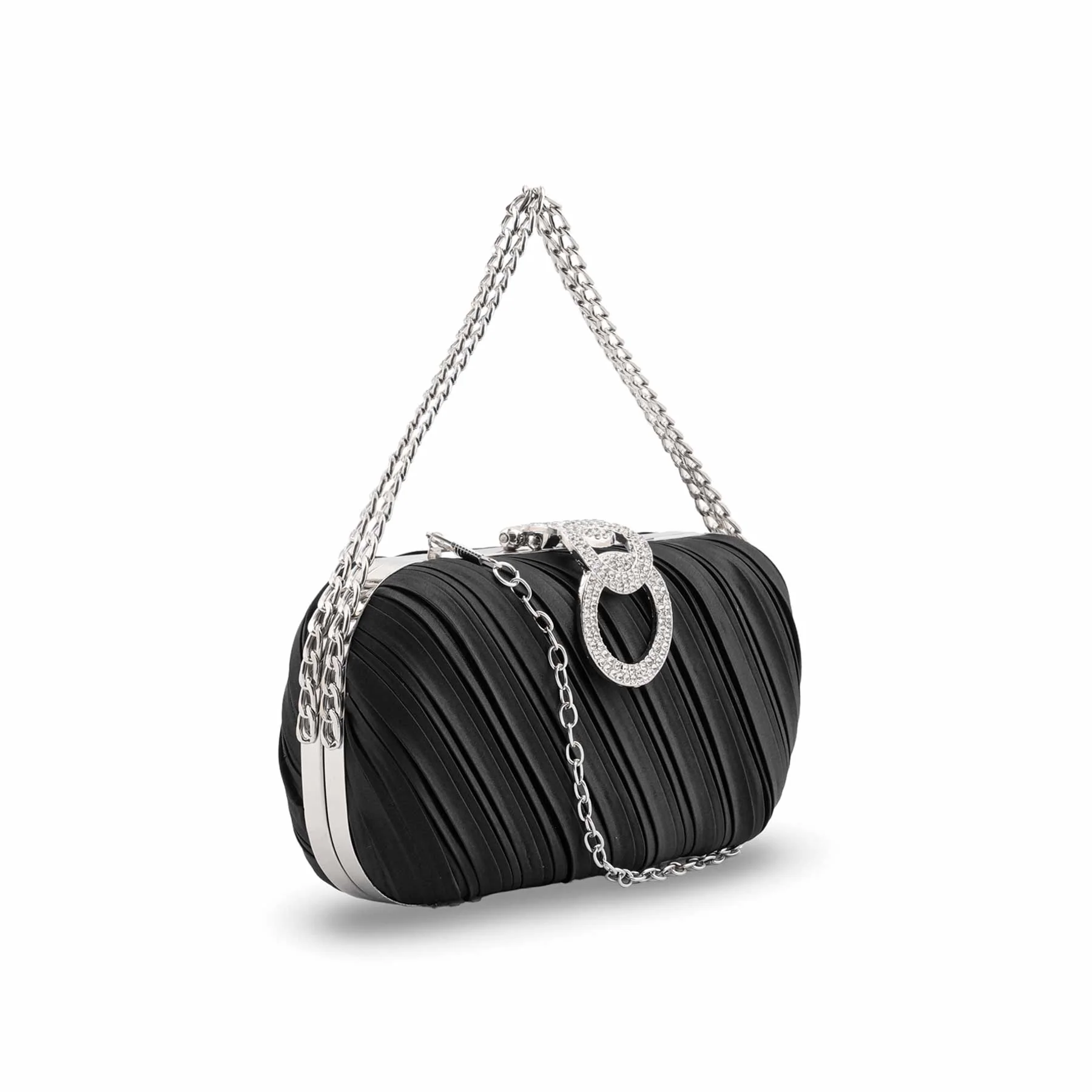 Black Formal Clutch For Ladies P24440 - Image 3
